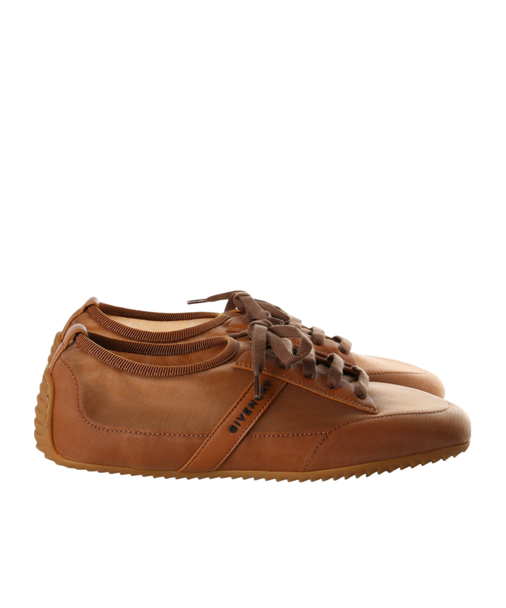 Givenchy Lace-up Panelled Trainers In Brown