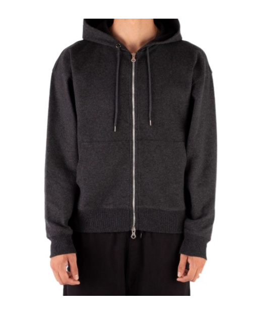 Our Legacy Hooded Knitwear With Drawstring And Ribbed Cuffs In Black