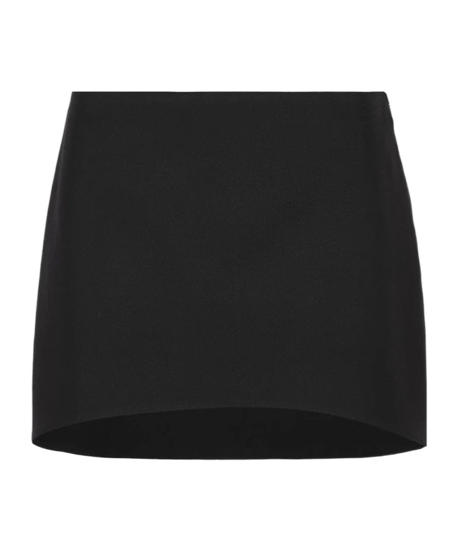 Givenchy Mini Skirt In Wool In Black