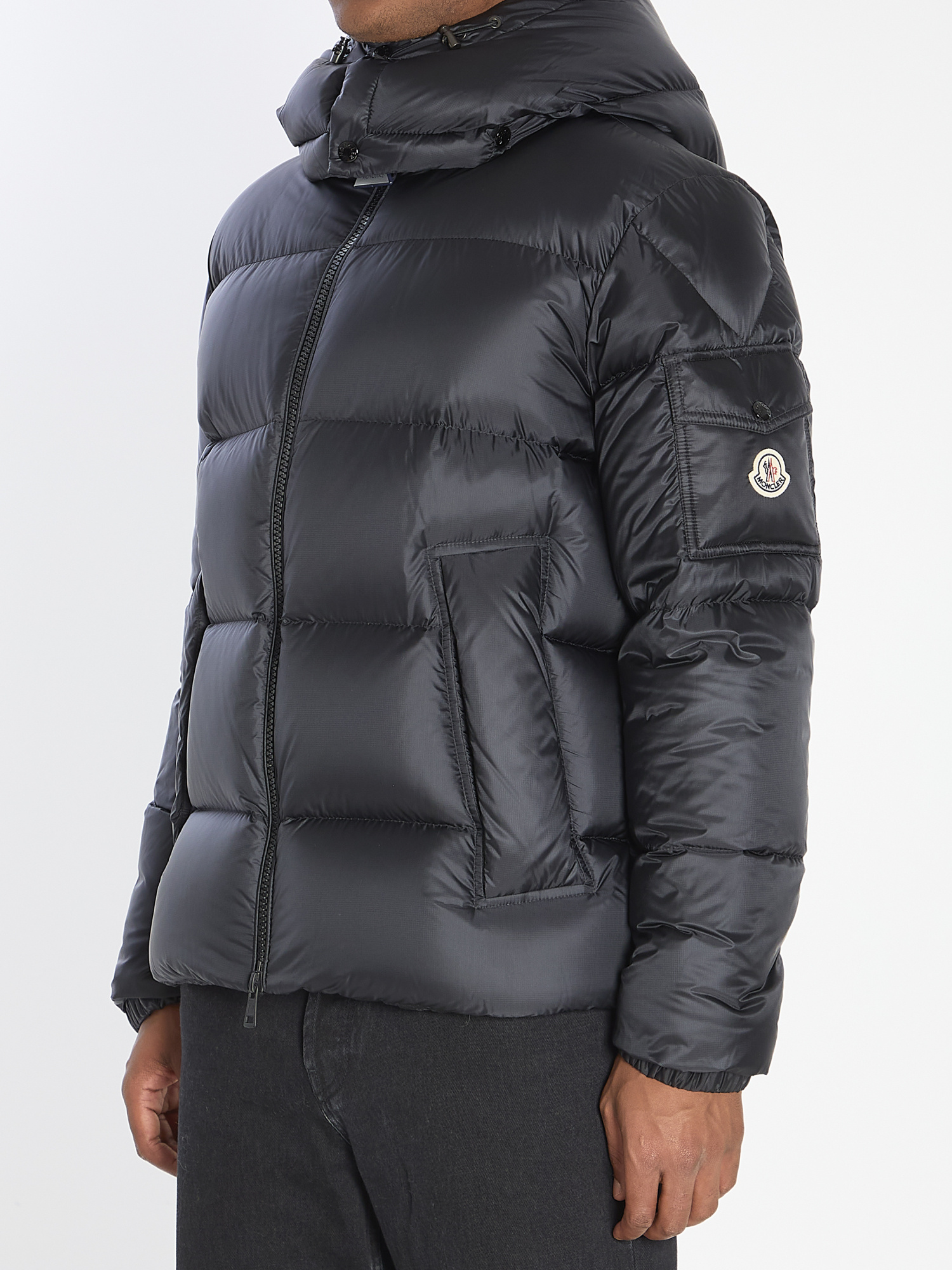Moncler Mens Black Couyere Nylon-down Jacket In Black
