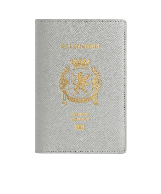 Balenciaga Men's Passport Holder In Grey