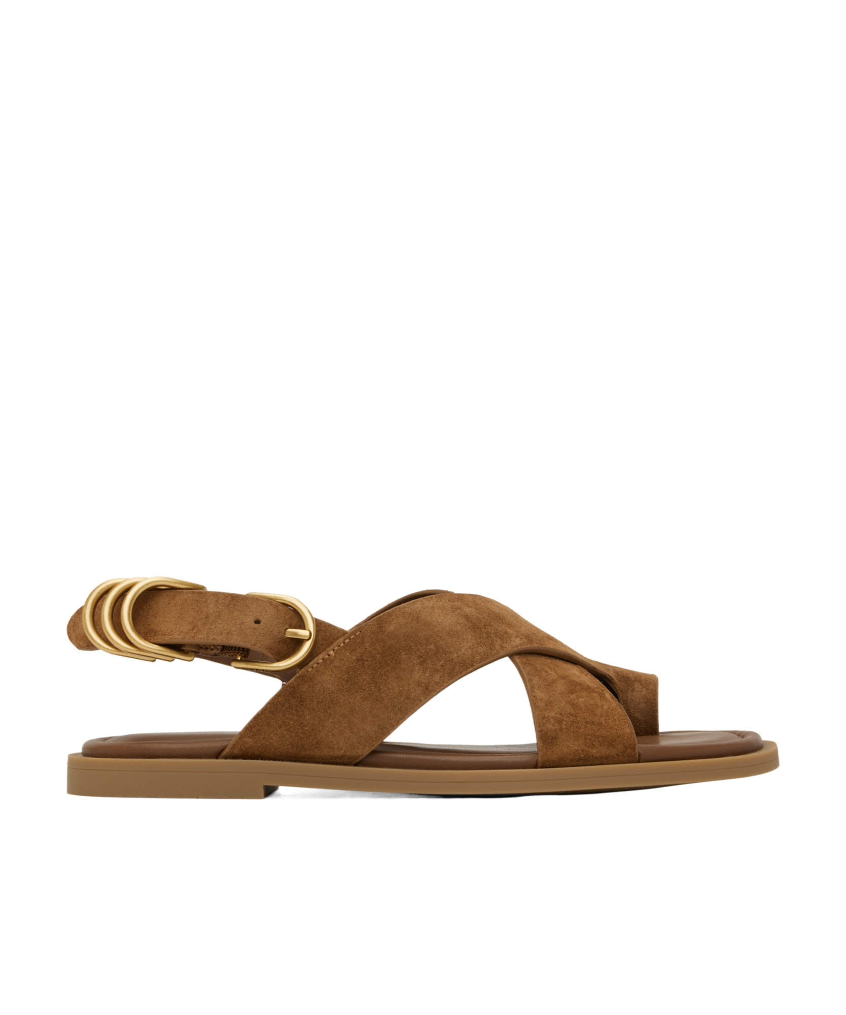 Rag & Bone Brown Gia Italian Suede Crossover Sandals
