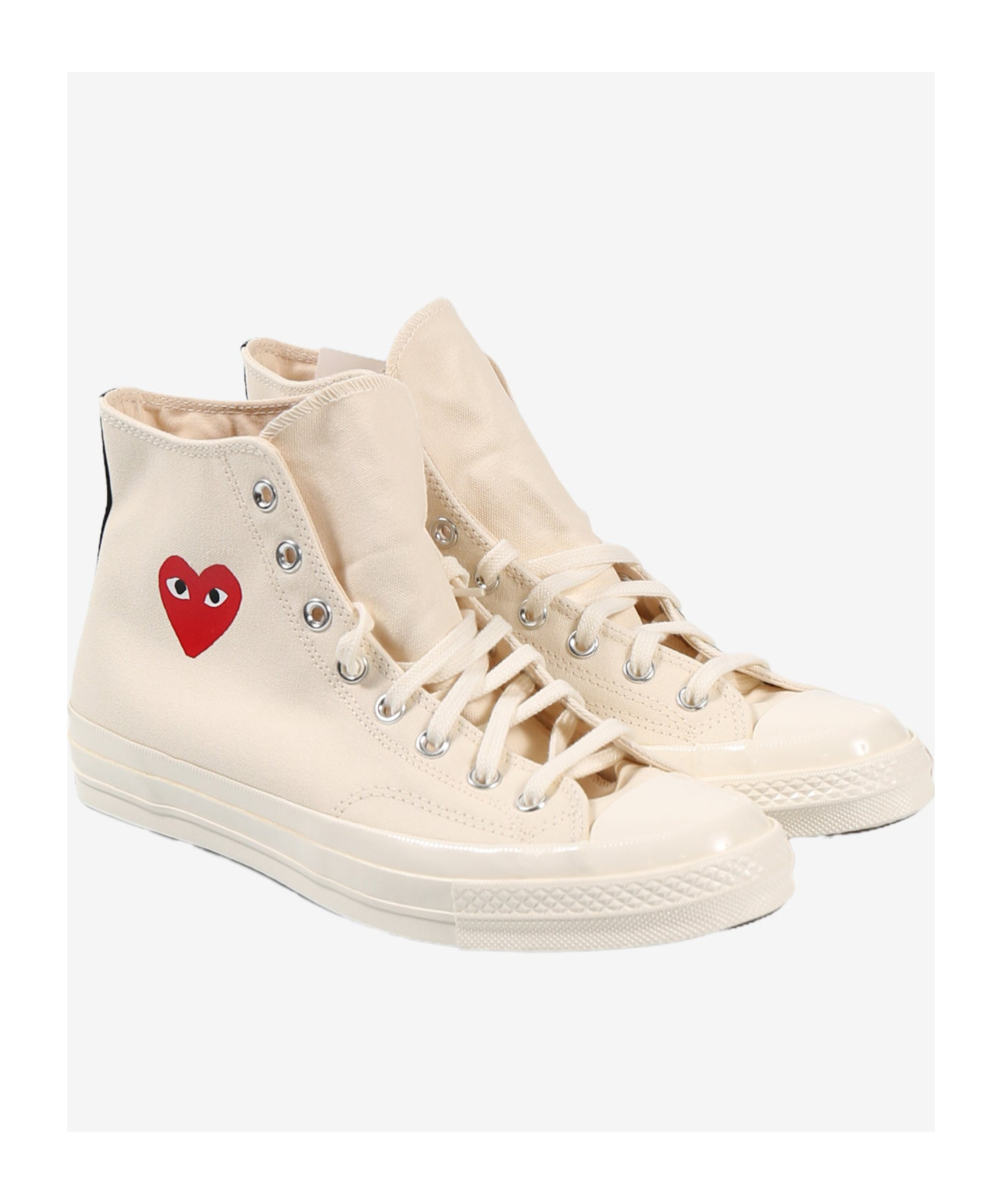 Comme Des Garçons Play X Converse Chuck Taylor 70 High-top Casual Shoes In Nude