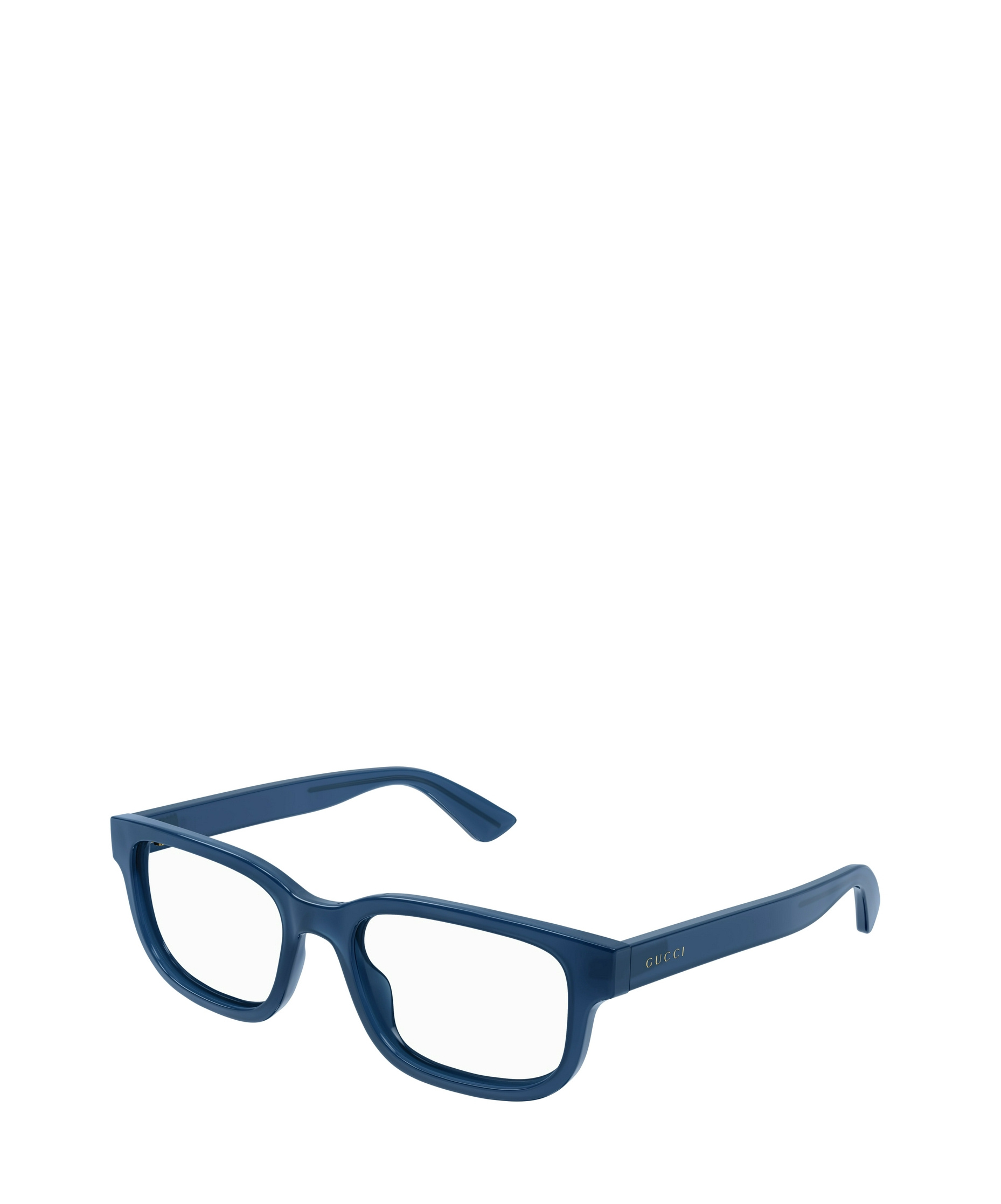 Shop Gucci Rectangle-frame Glasses In Blue