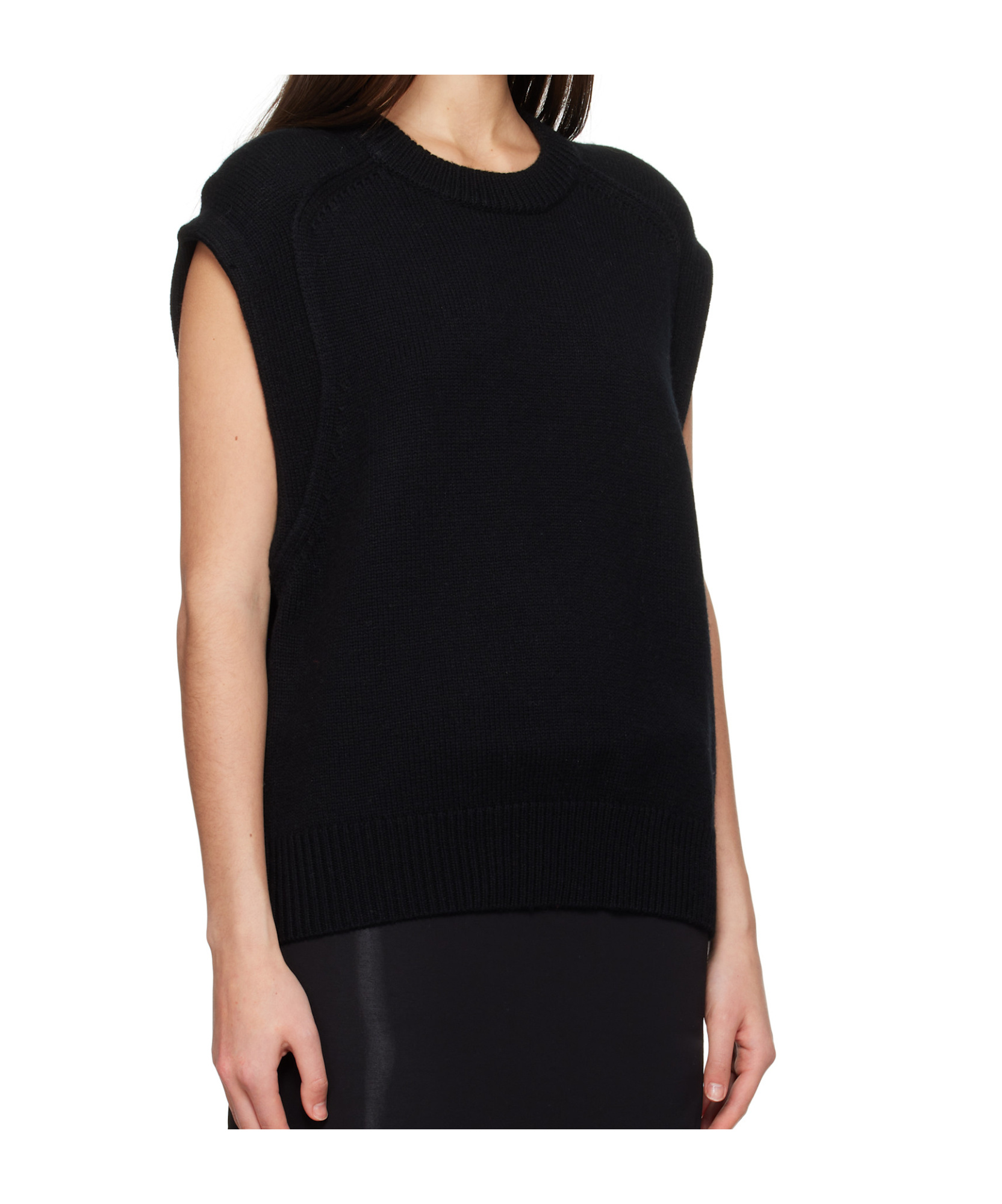 Loulou Studio Black Sleeveless Boxy Top In Black