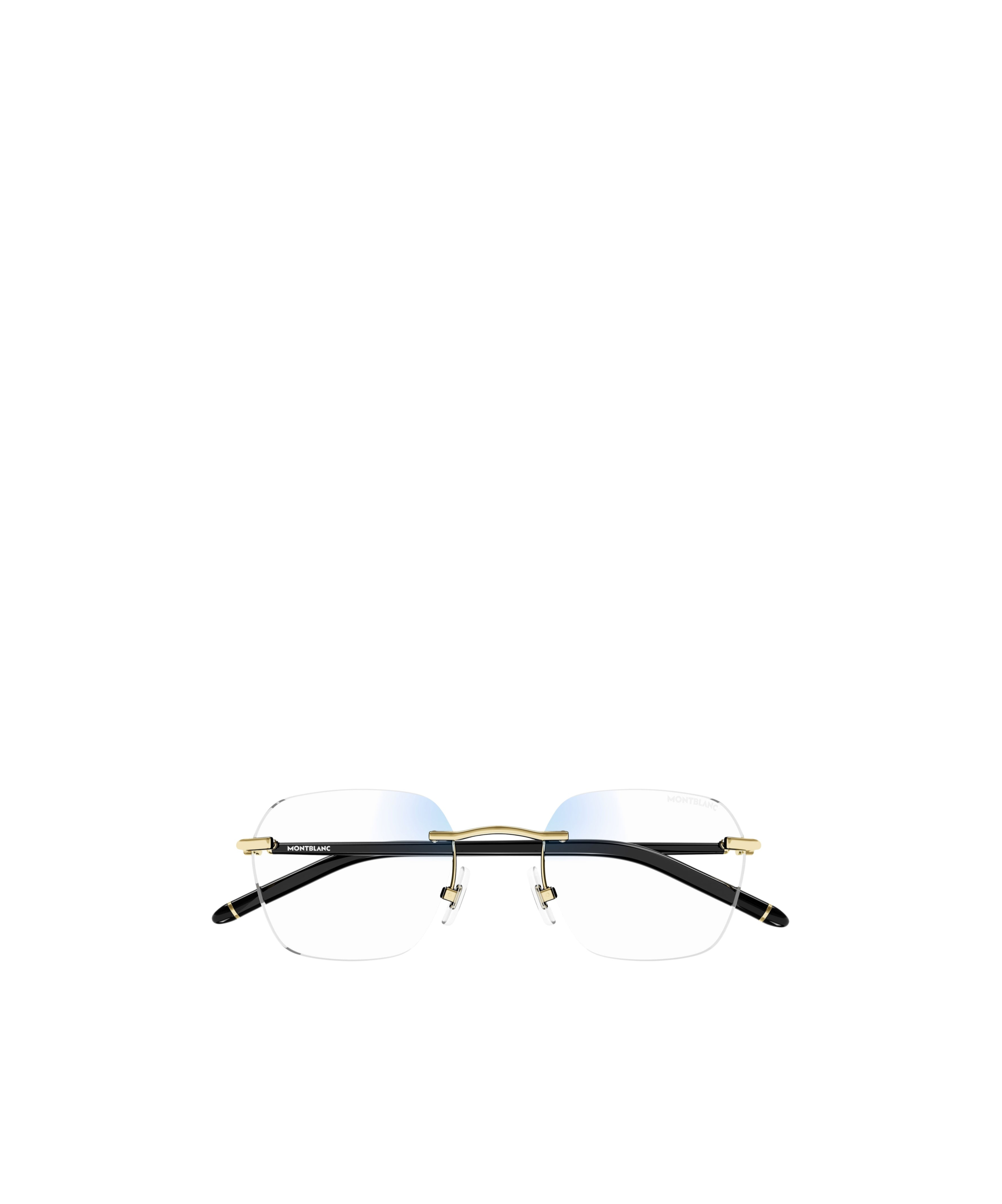 Montblanc Logo-plaque Square-frame Glasses In White