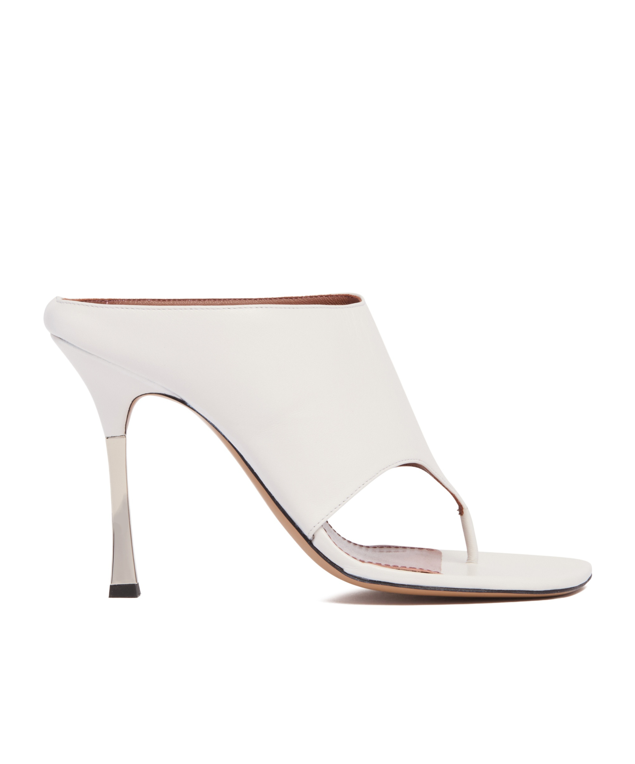 Paris Texas Flip Flop Heeled Mules In White