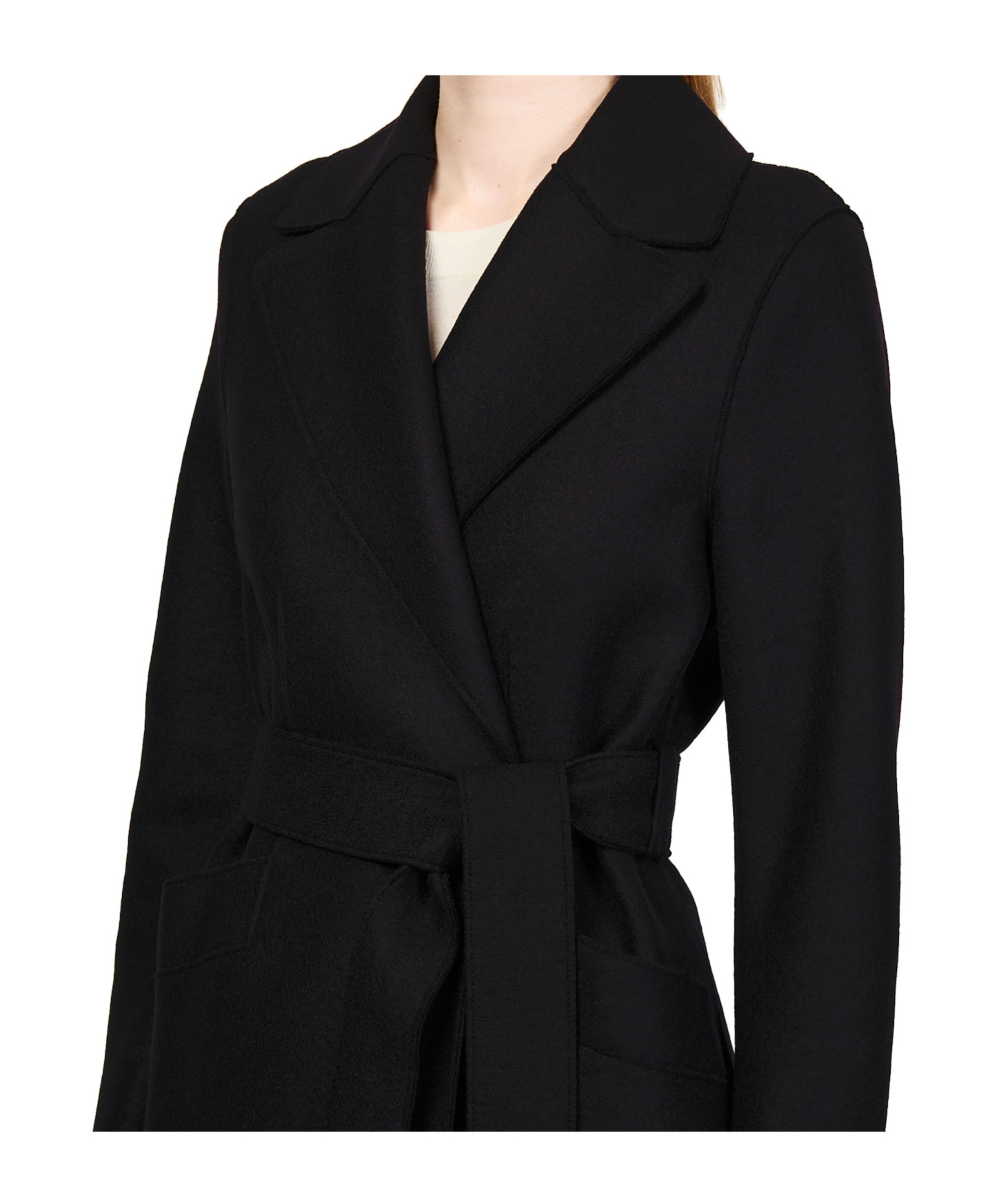 Harris Wharf London Maxi Coat In Black