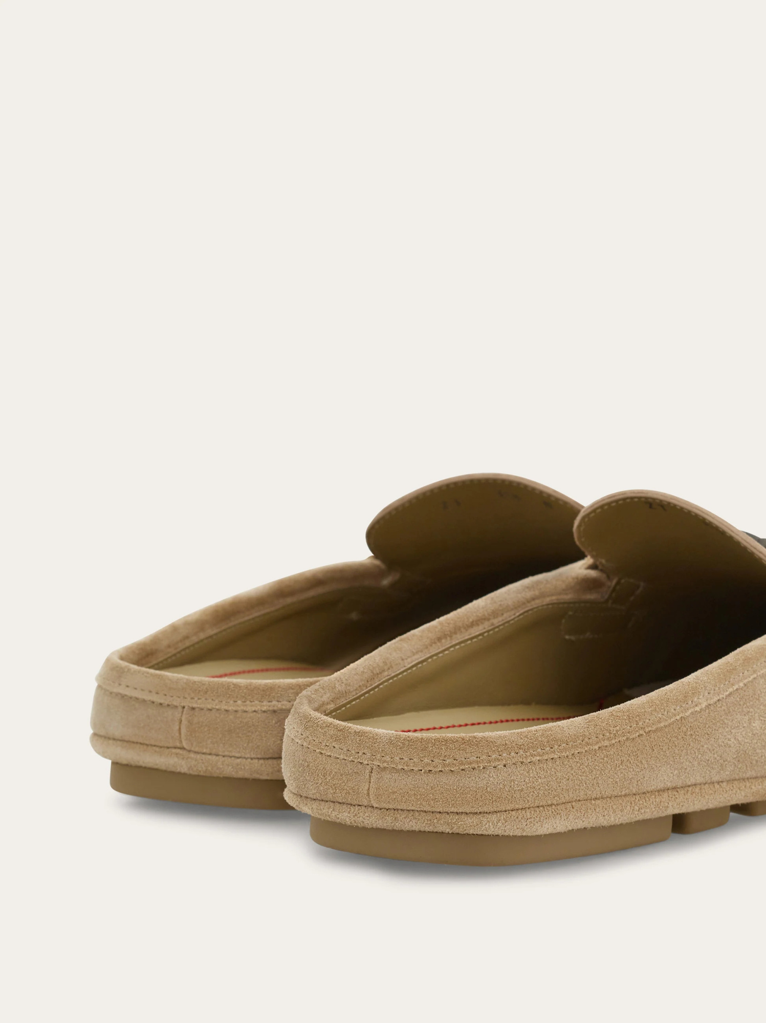Ferragamo Loafer Mule With Gancini Ornament In Brown