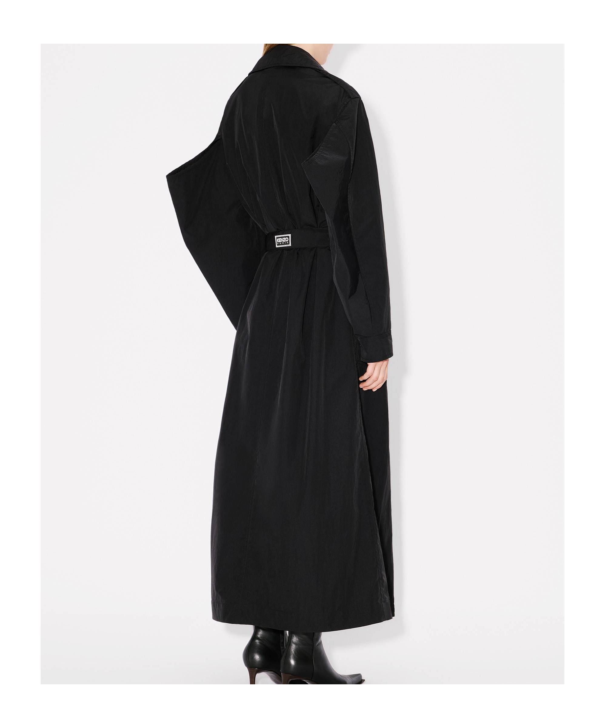 Kenzo Lapel Long-sleeved Windbreaker In Black