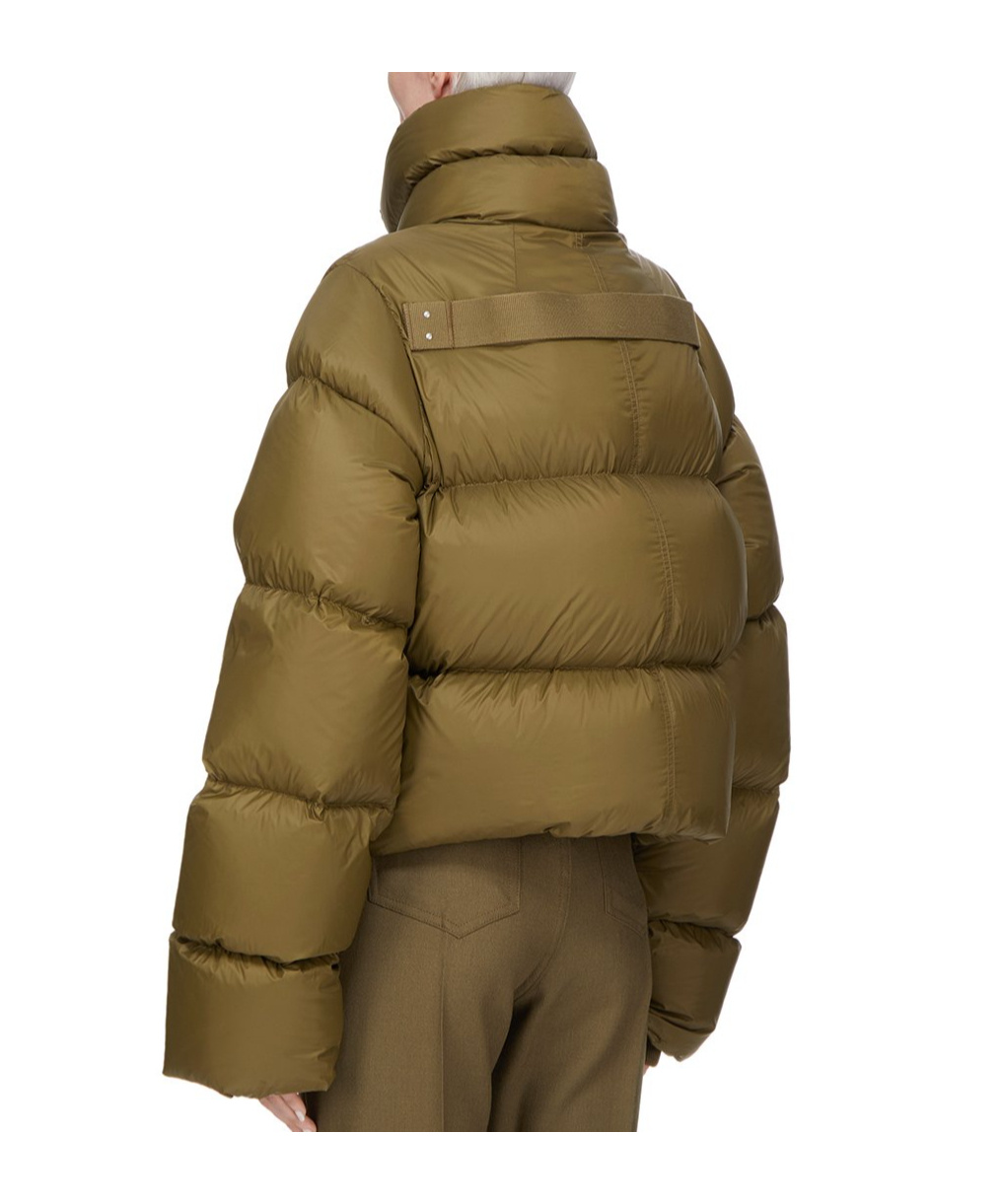 Rick Owens Brown Porterville Turtle Down Jacket In Green