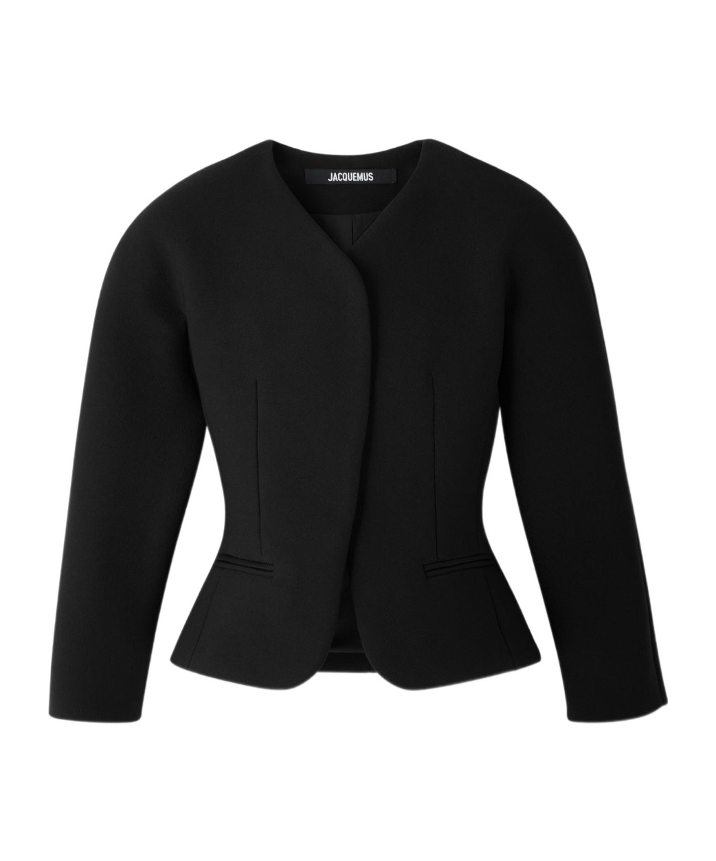 Jacquemus Ovalo Twill Jacket In Black
