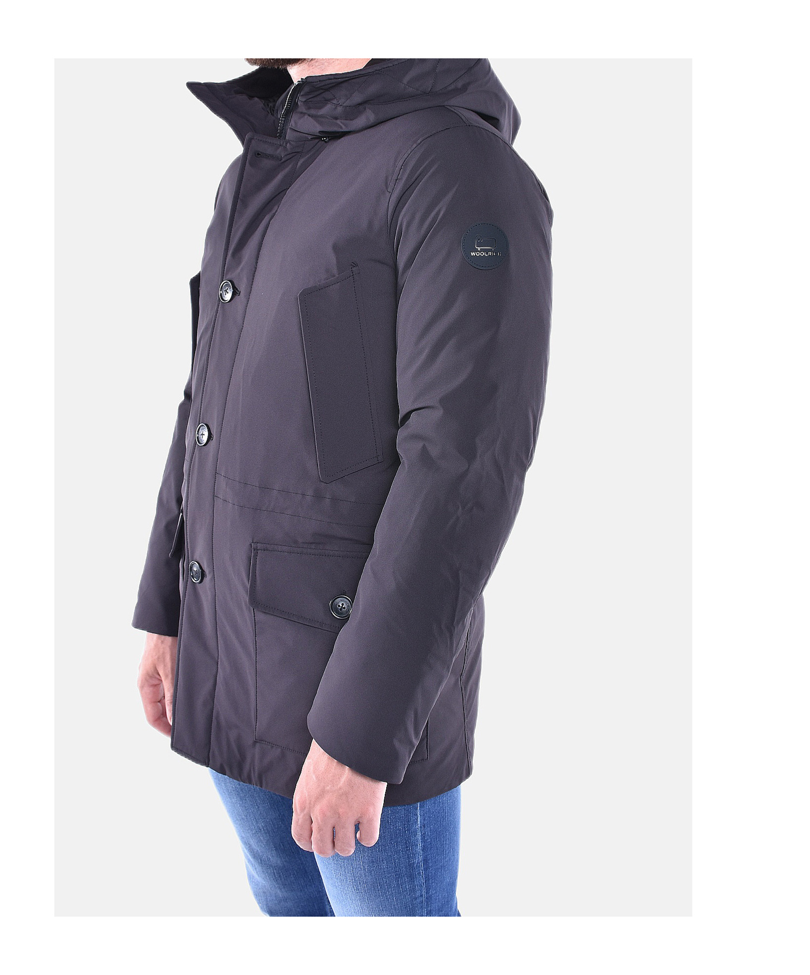Woolrich Arctic Stretch Down Parka In Black