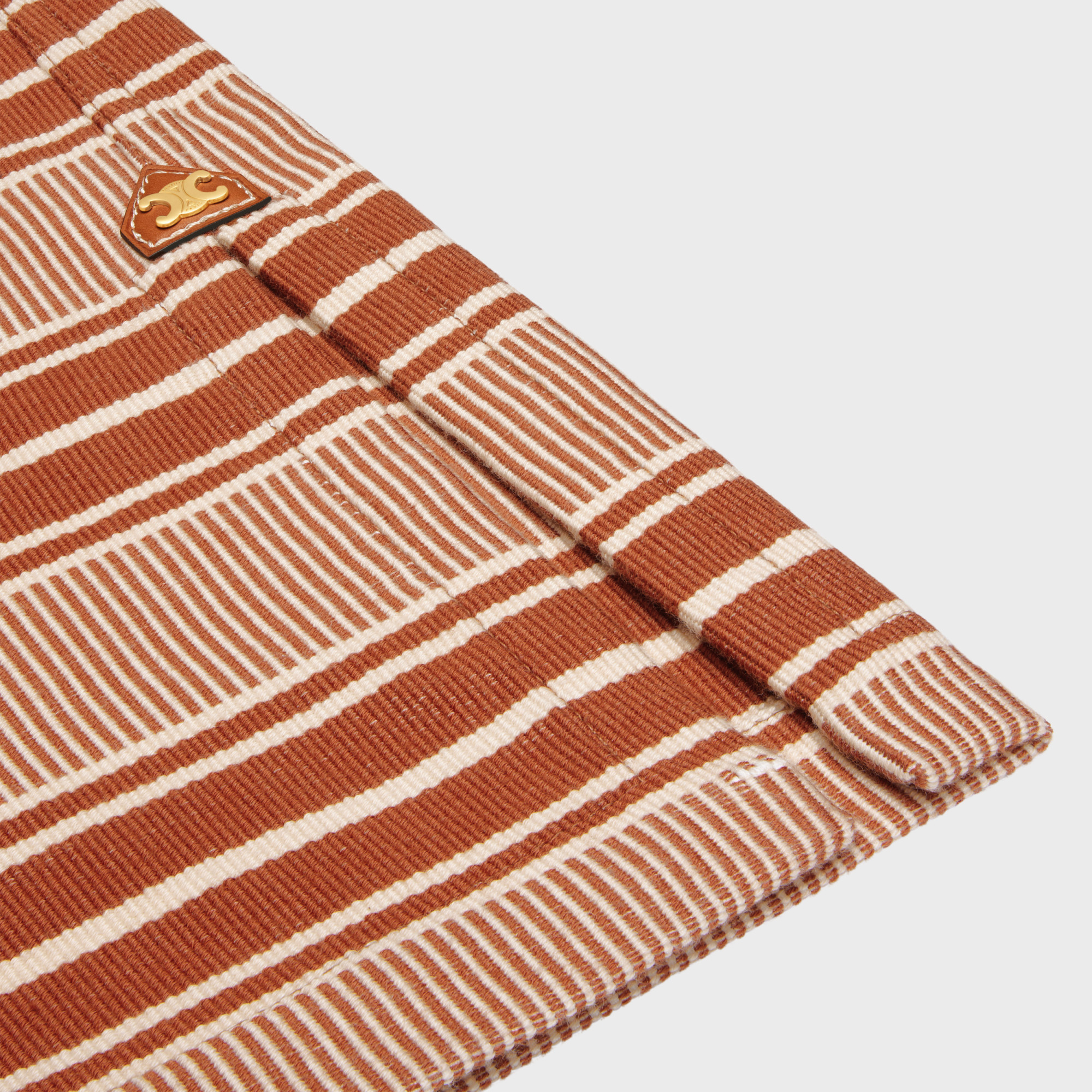 Celine Striped Tweed Bathrobe In Nude