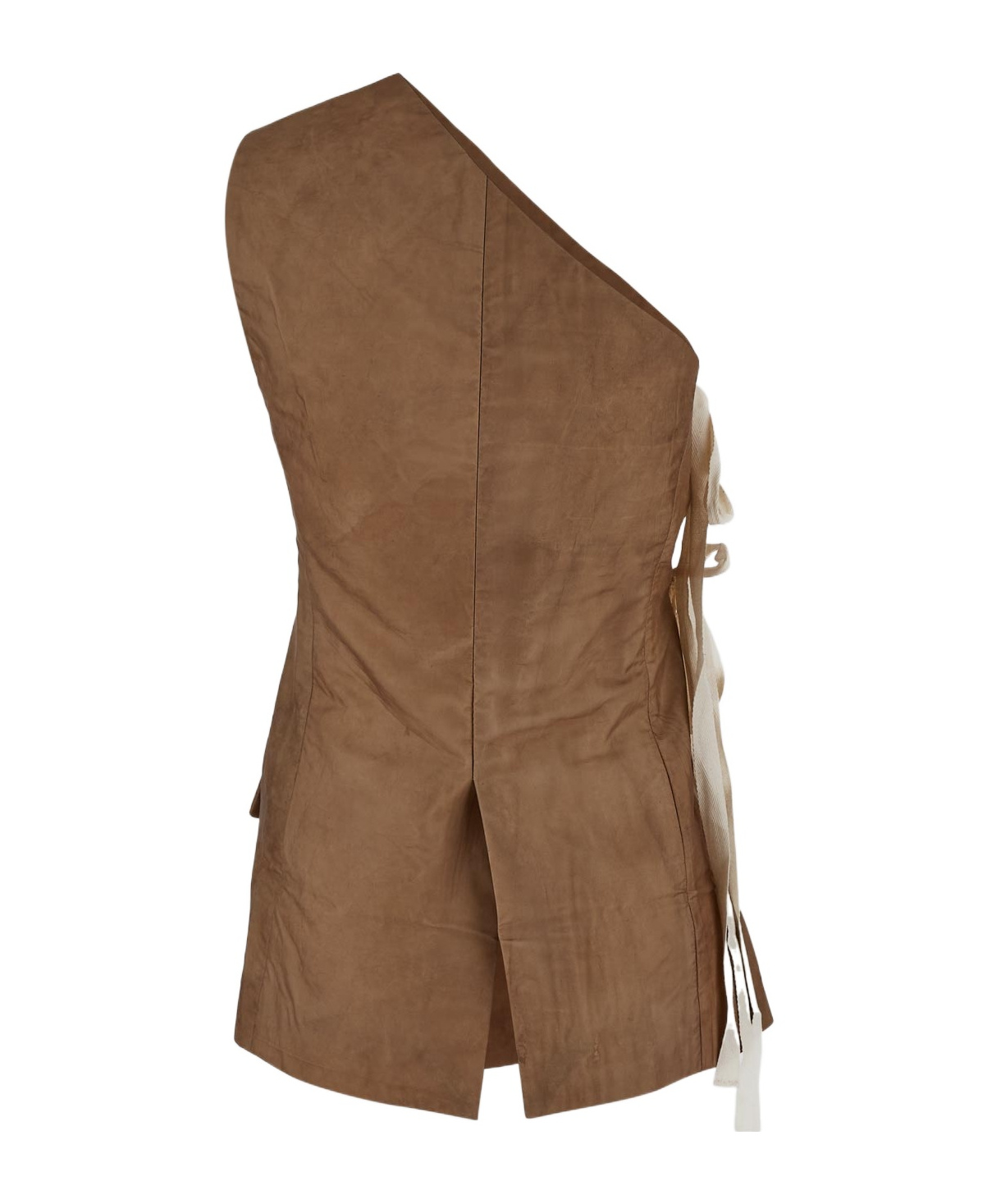 Uma Wang Asymmetrical Vest In Brown