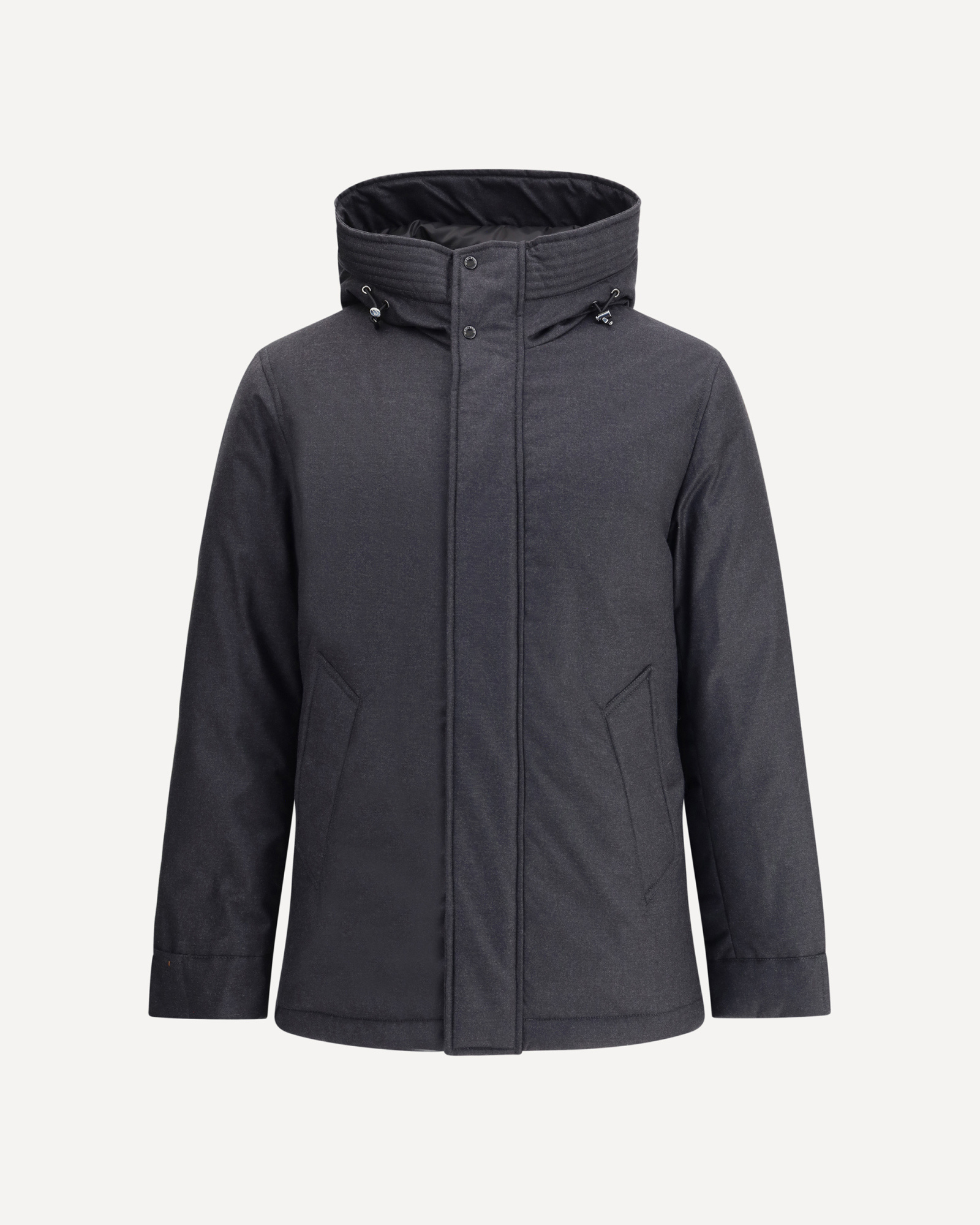 Woolrich Drawstring-hood Down Jacket In Black