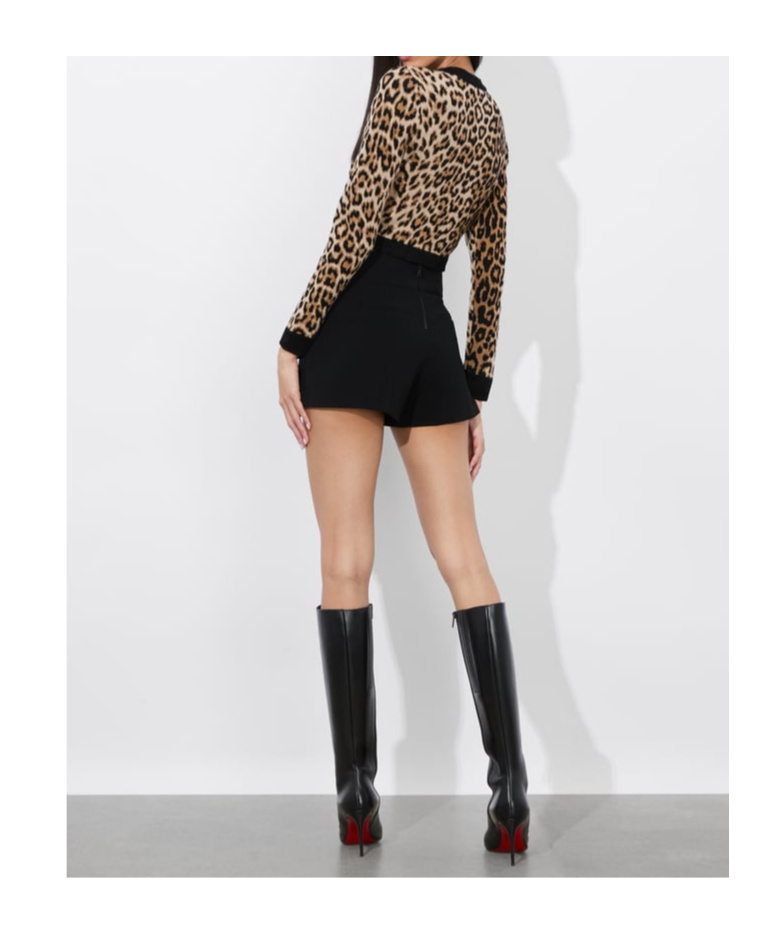 Alice And Olivia Claira Leopard Cardigan In Animal Print