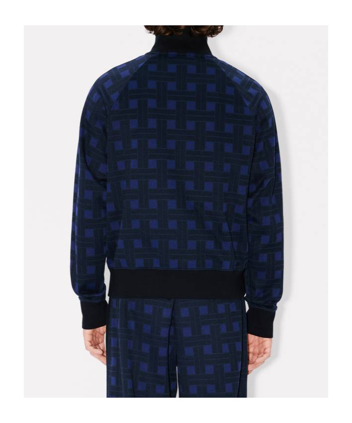 Kenzo ' Weave' Tracktop In Jacquard In Blue