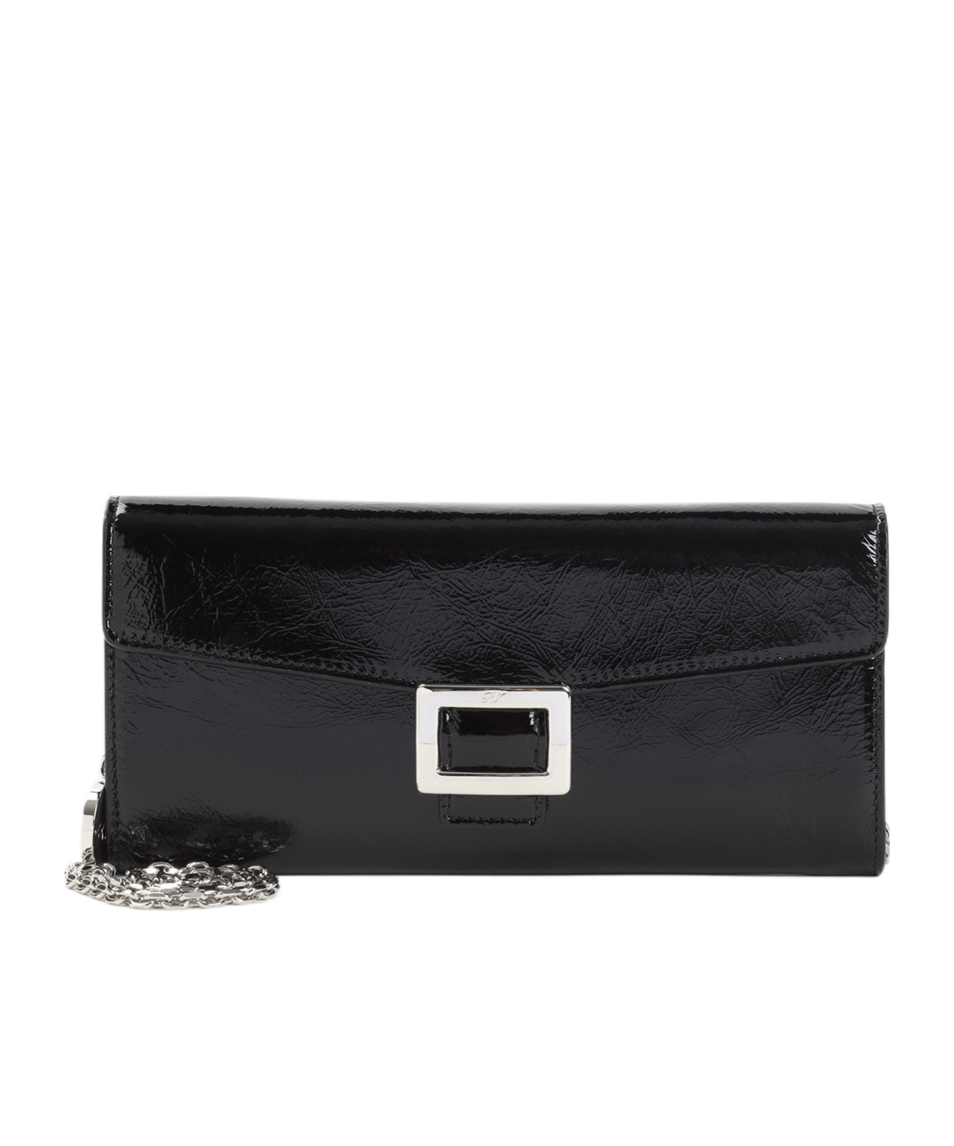 Roger Vivier Flap Clutch In Black