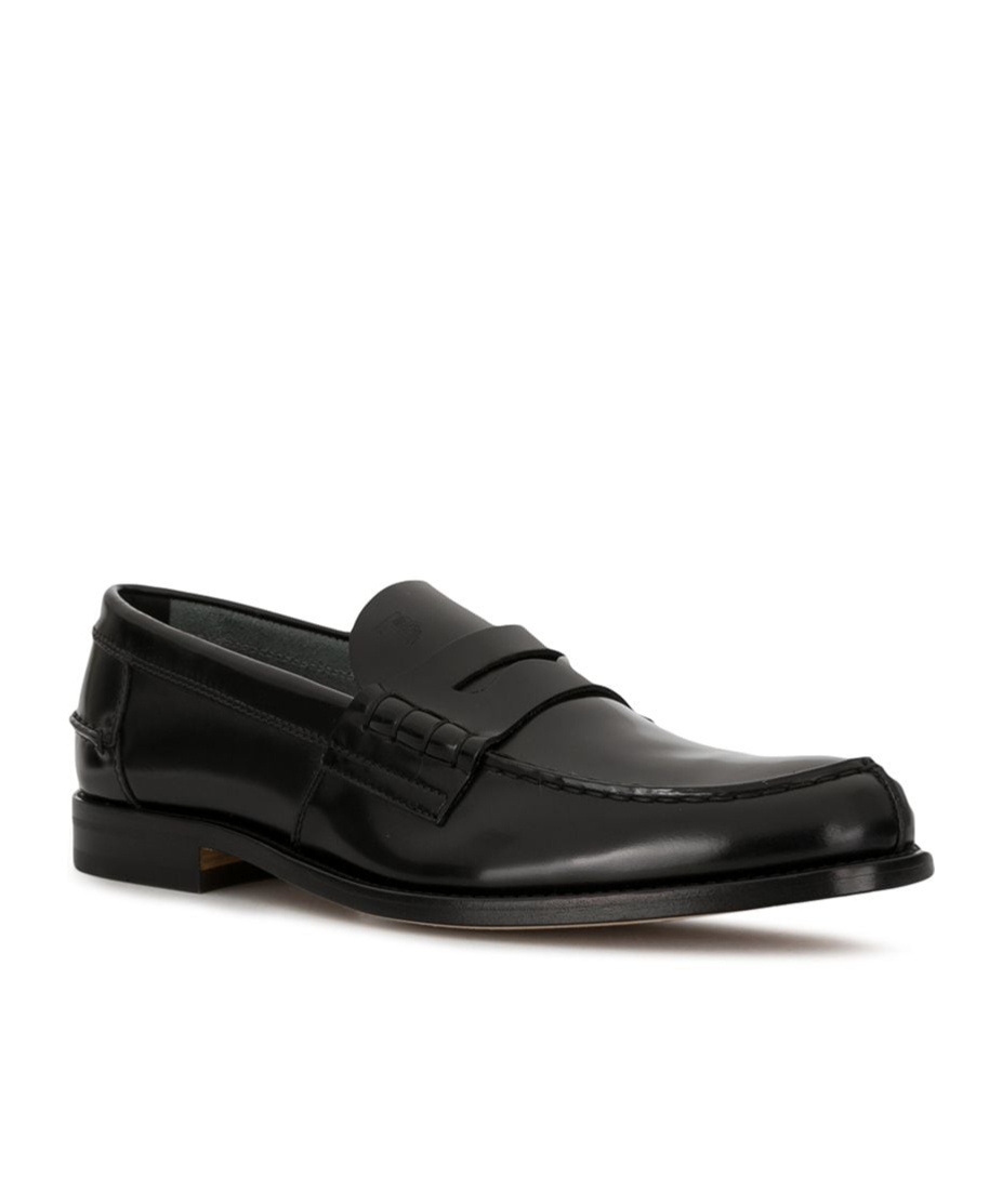 Tod's Black Leather Loafers For Men In Black