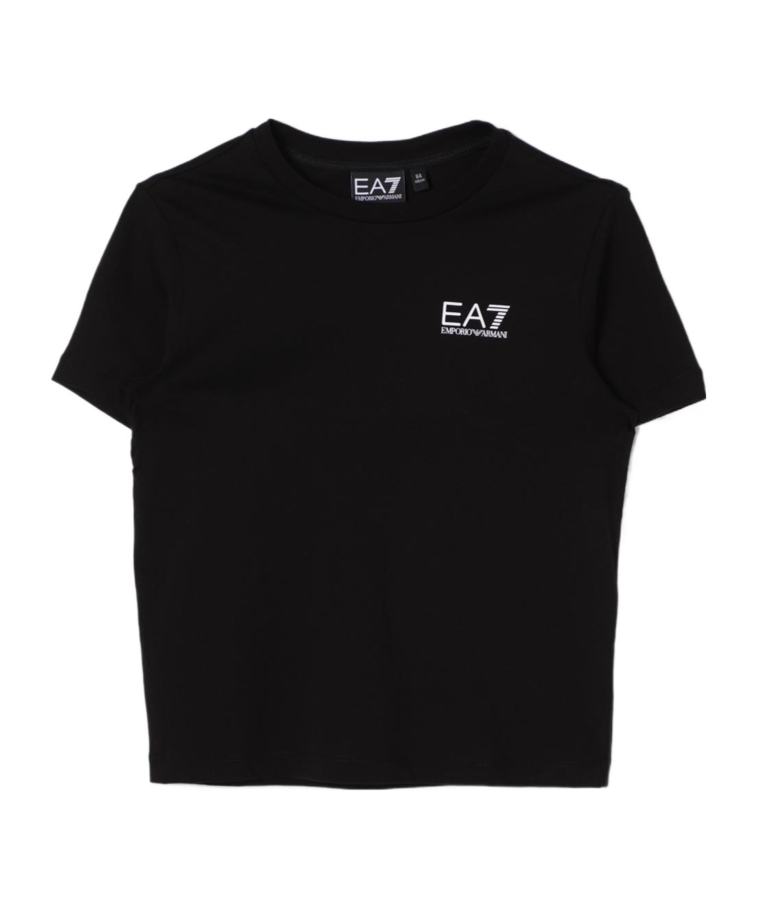 Ea7 Round Neck T-shirt In Black