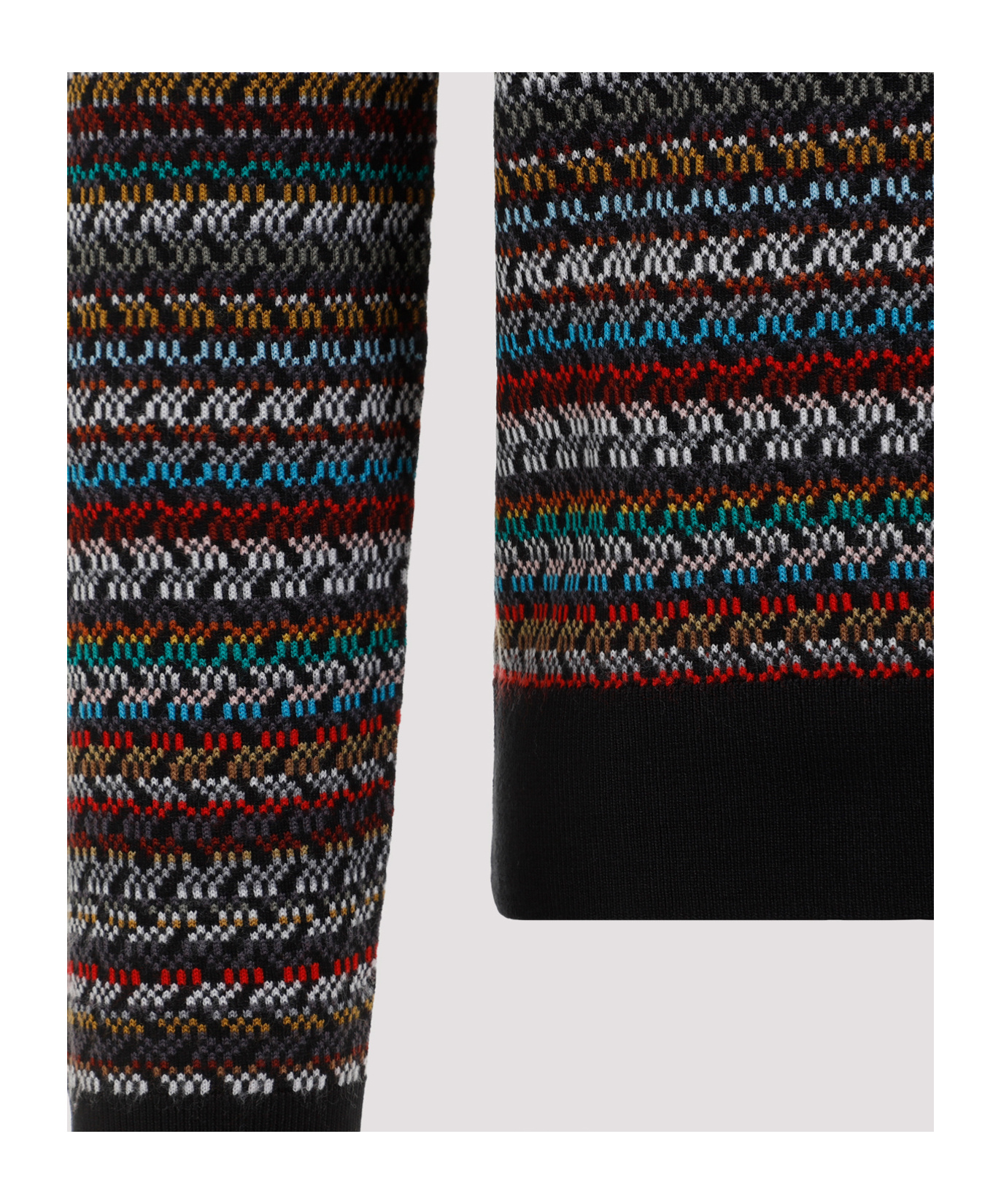 Paul Smith Pattern-intarsia Knitted Jumper In Black