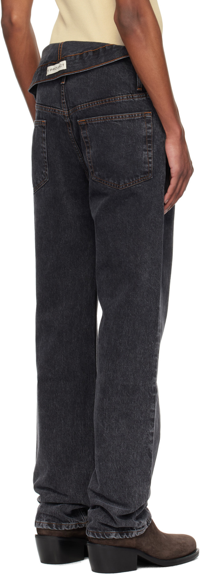 Y/project Belt-loop Jeans In Black