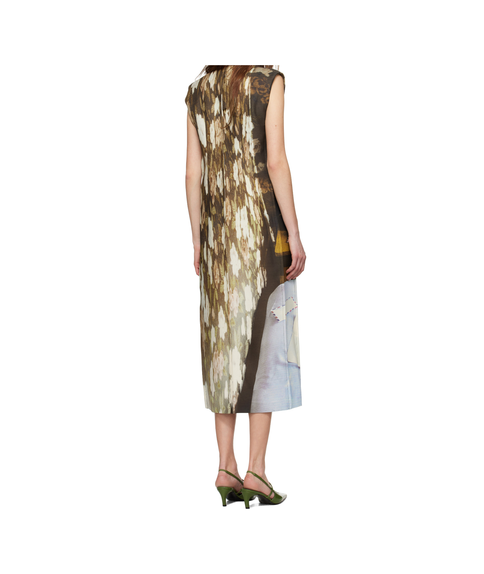 Jil Sander Printed Dress In Multicolor
