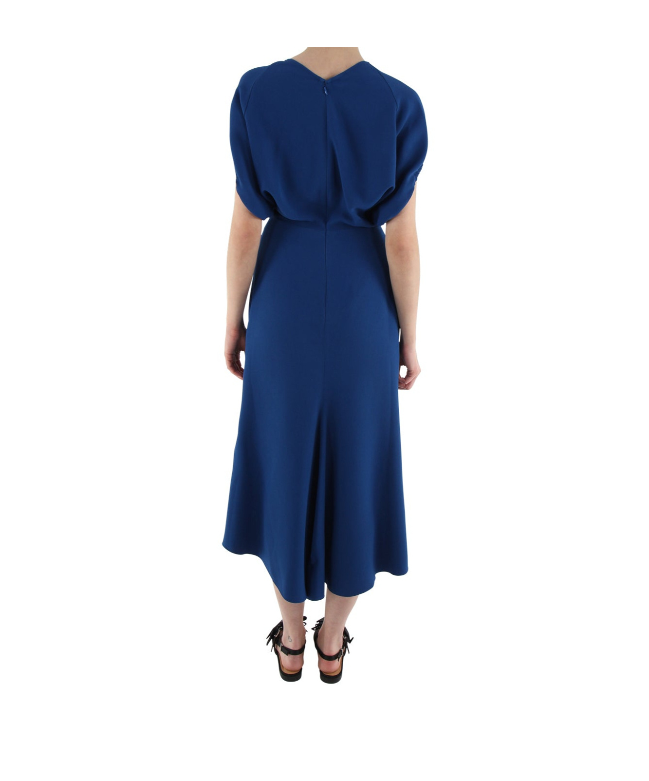 Victoria Beckham V-neck Dress In Blue