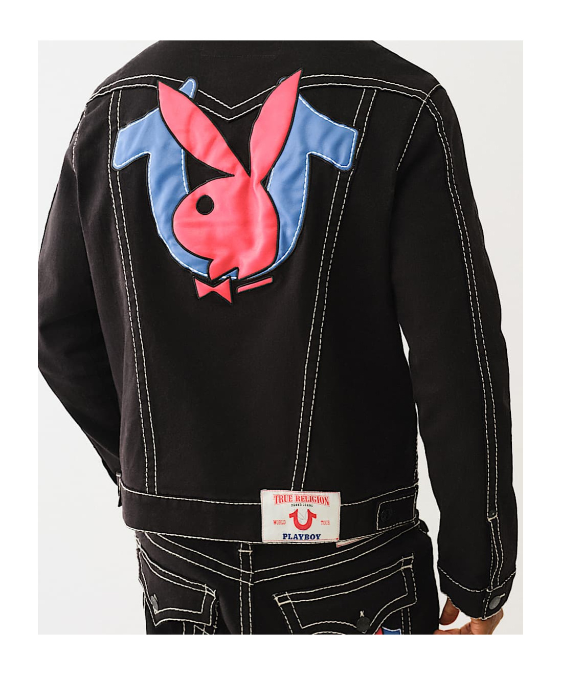 True Religion Playboy X Jimmy Big T Jacket In Black