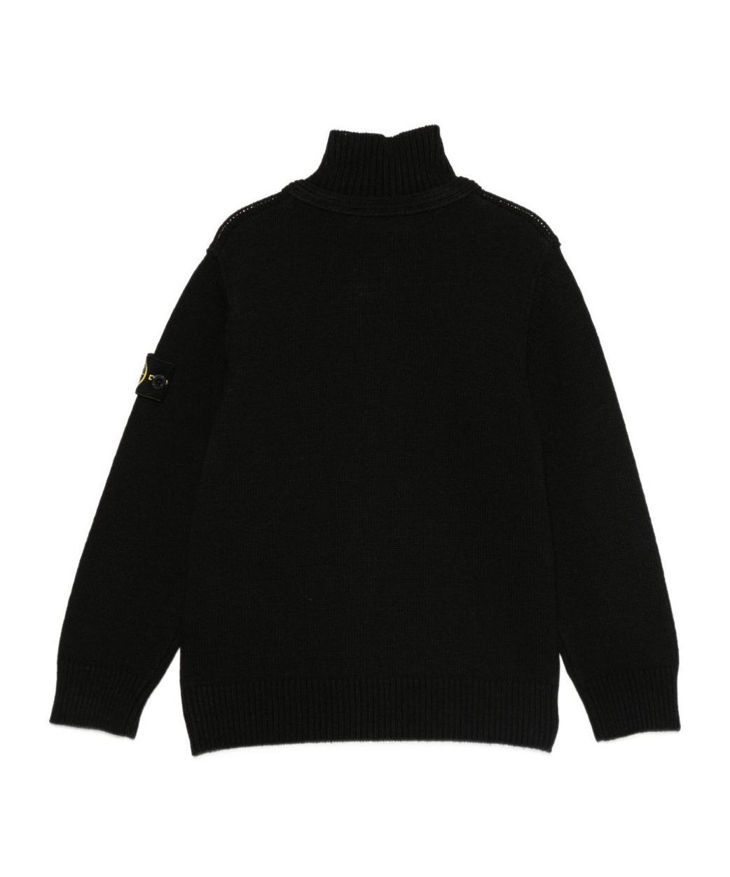 Stone Island High-neck Button Cardigan In Black