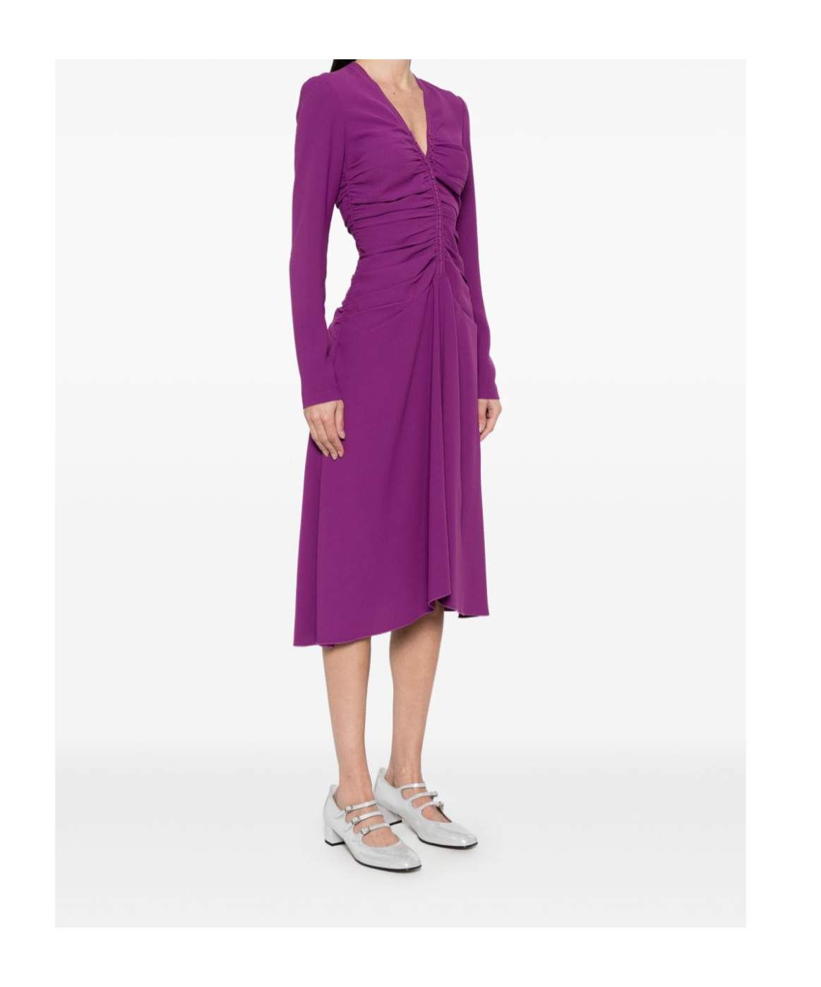 N°21 Crepe Midi Dress In Purple