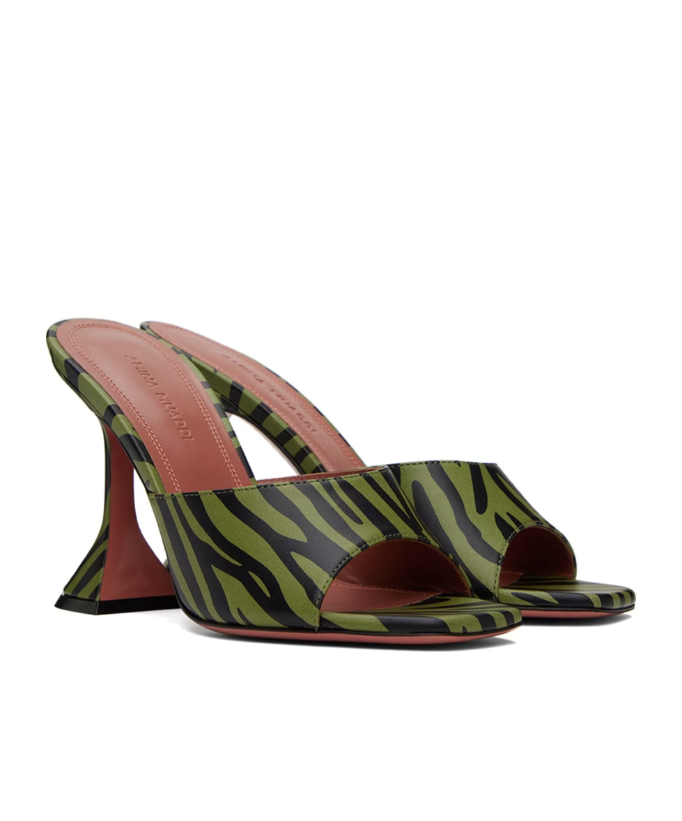 AMINA MUADDI LUPITA STRIPED HIGH-HEELED SANDALS