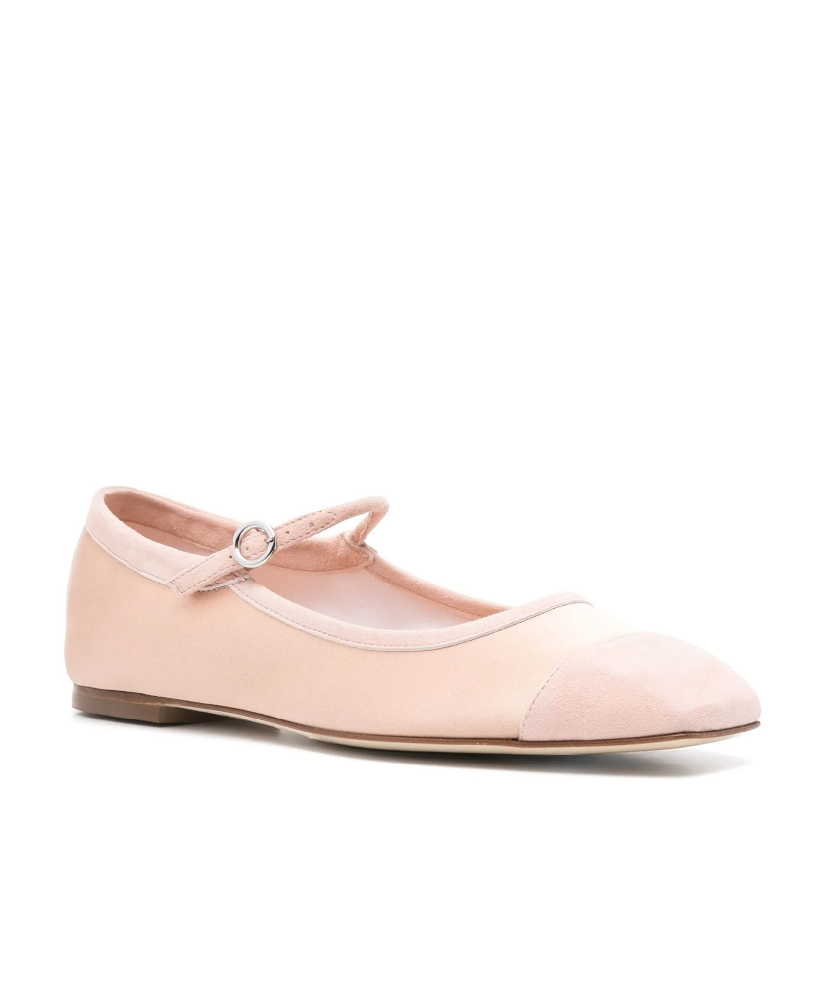 Shop Aeyde Uma Ballet Flats In Peach