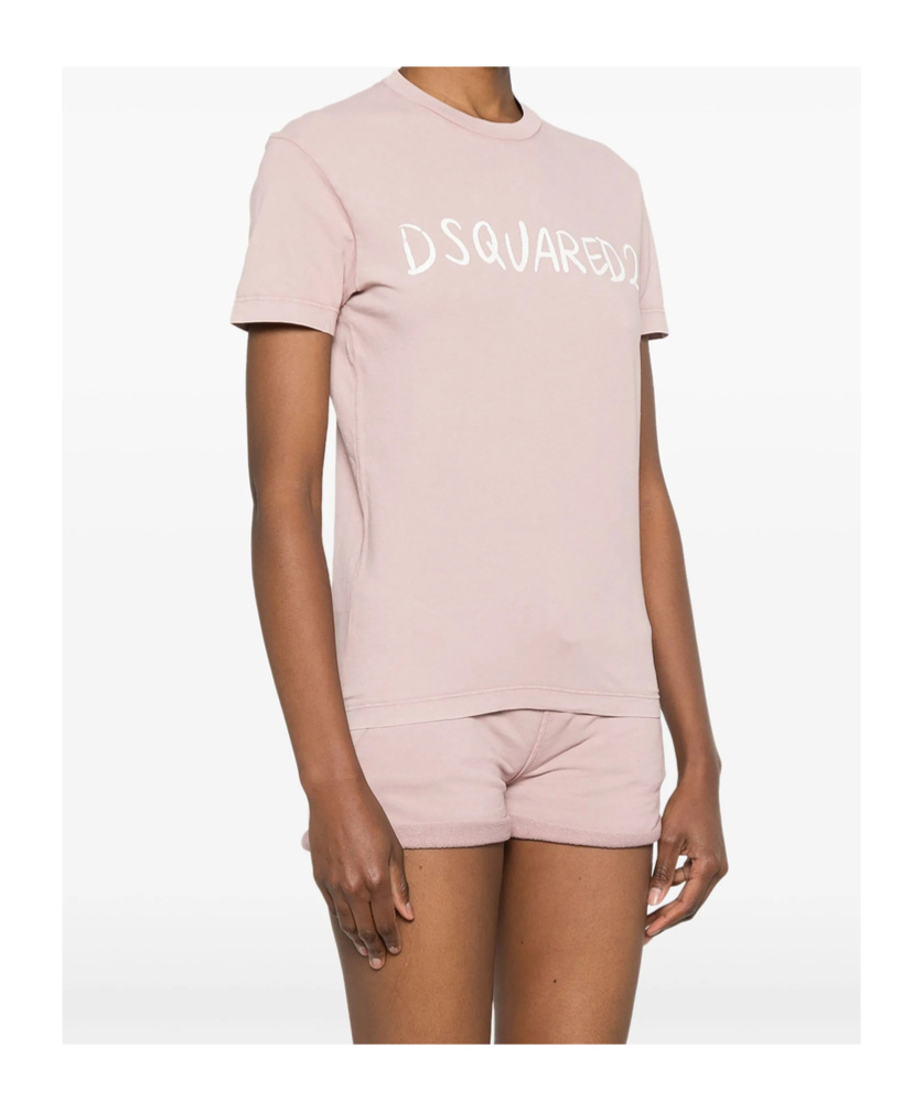 Dsquared2 Logo-print T-shirt In Pink