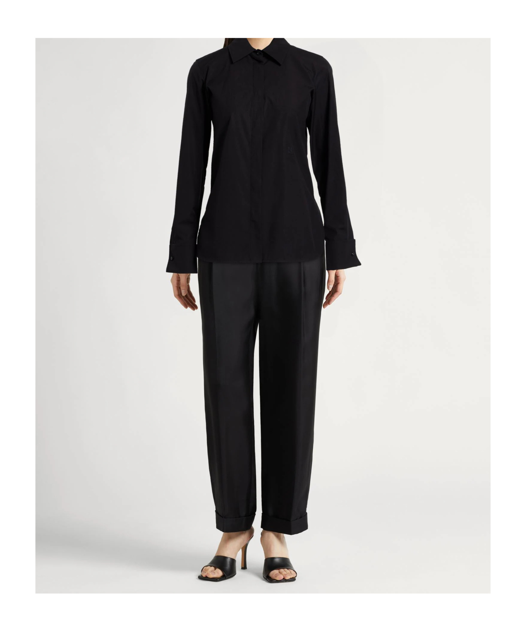 Max Mara Solid Colour Shirts  Blouses In Black