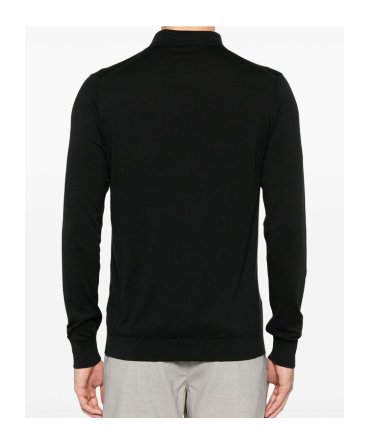 Fedeli Long-sleeved Sweater In Black
