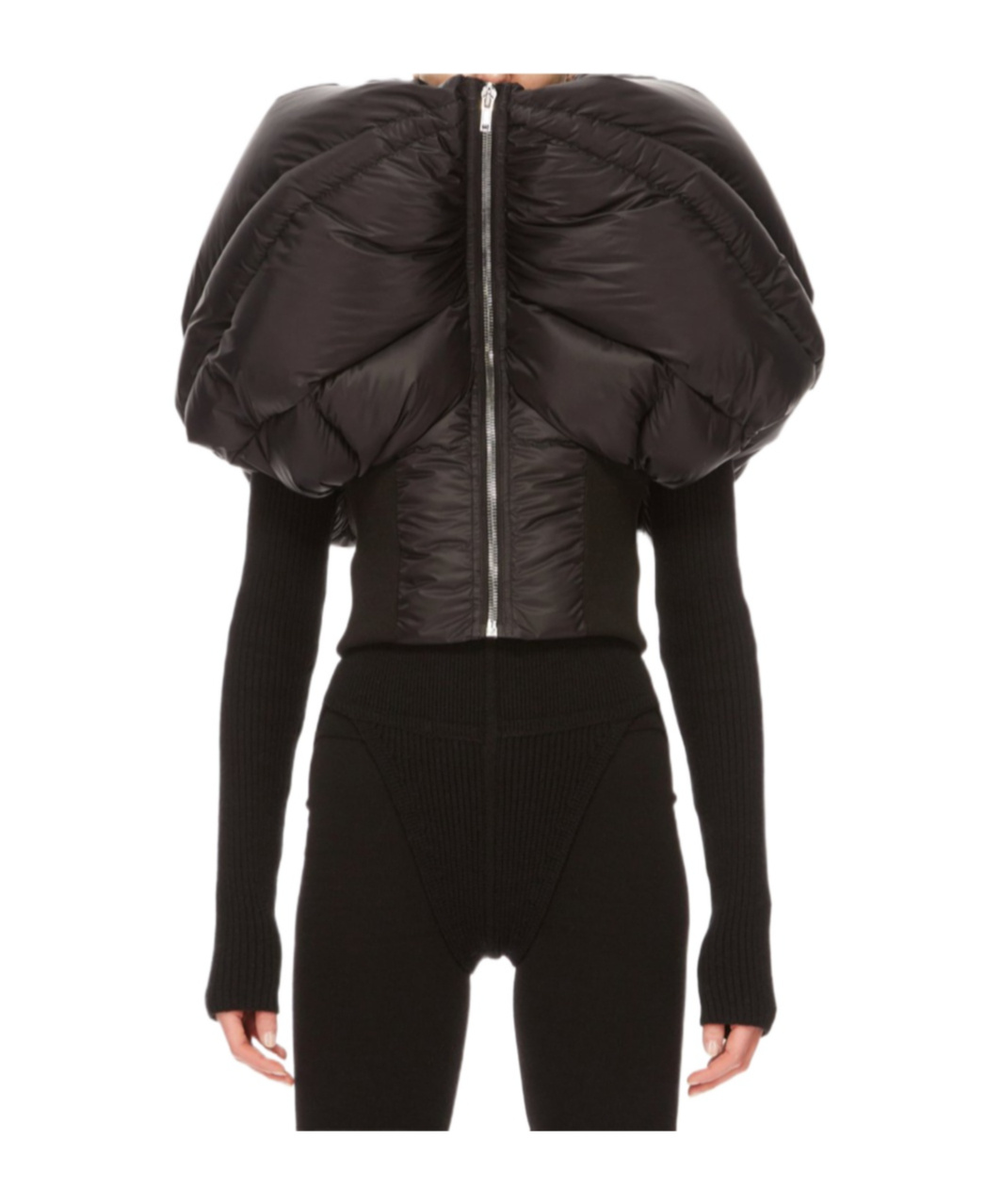 Rick Owens Zippered Down Vest In Black