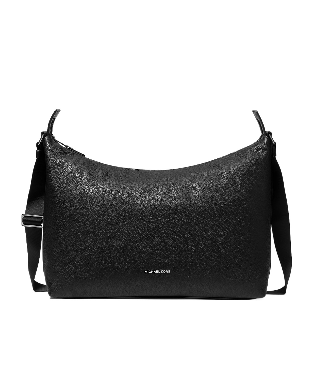 Michael Kors Hudson Pebbled Leather Hobo Bag In Black