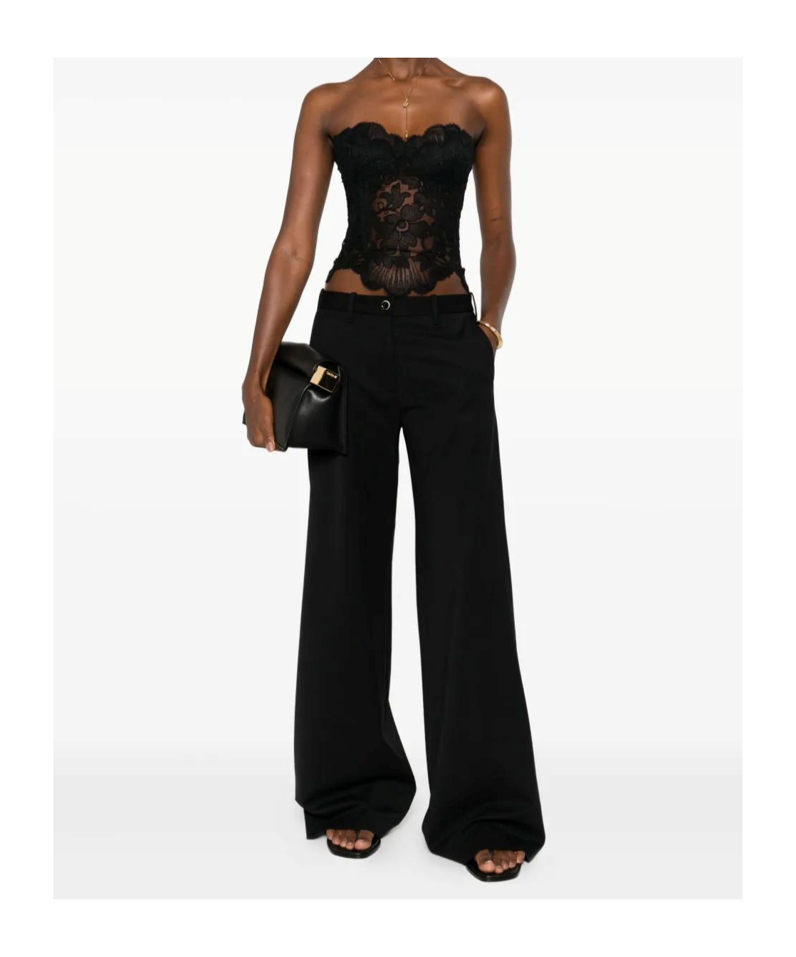 Ermanno Scervino Lace Corset Top In Black