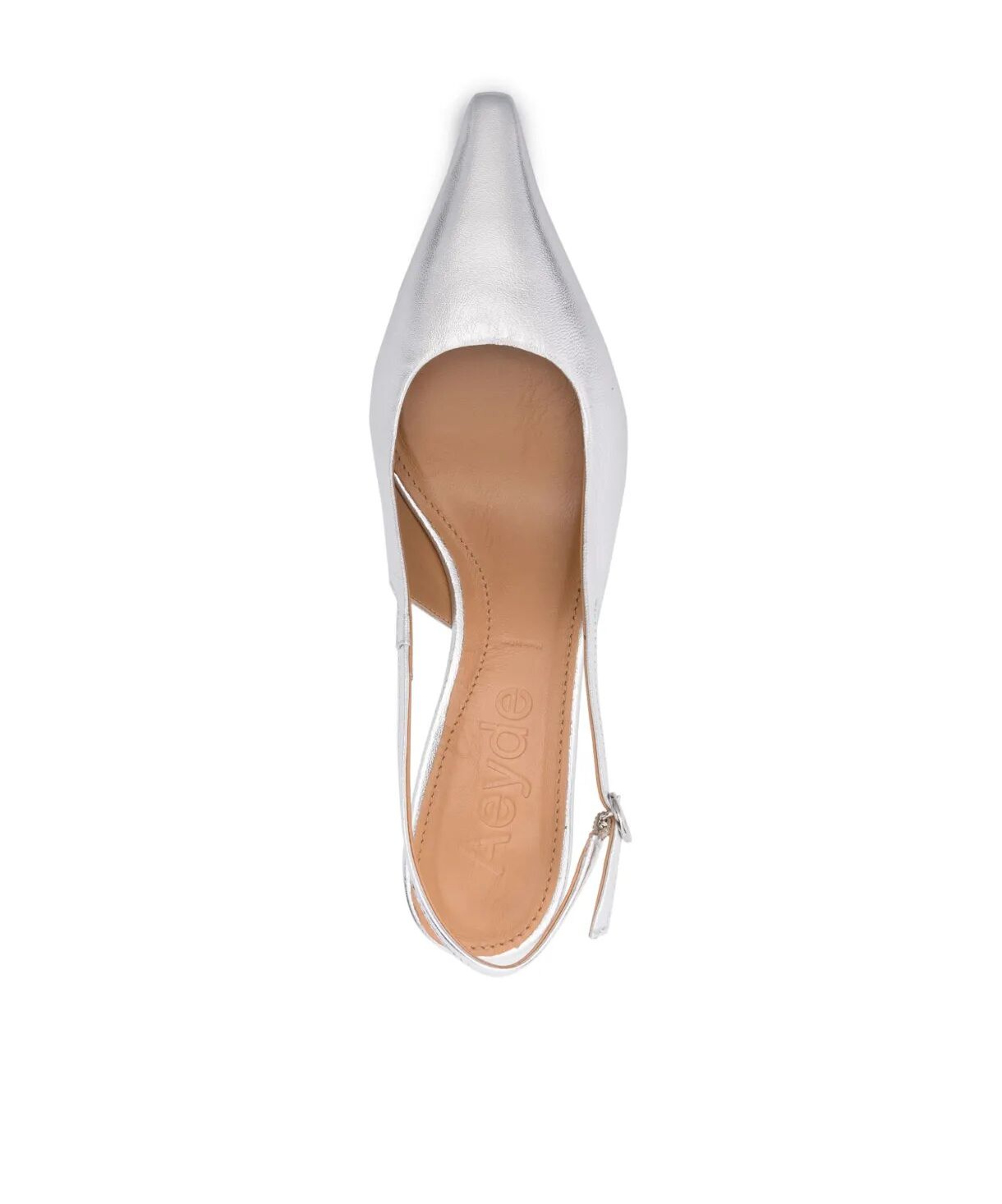 Aeyde Catrina 35mm Metallic-leather Pumps In Orange