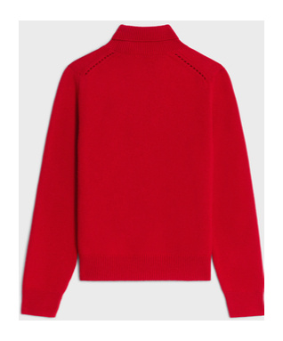 Celine Long-sleeved Cashmere Sweater In Red