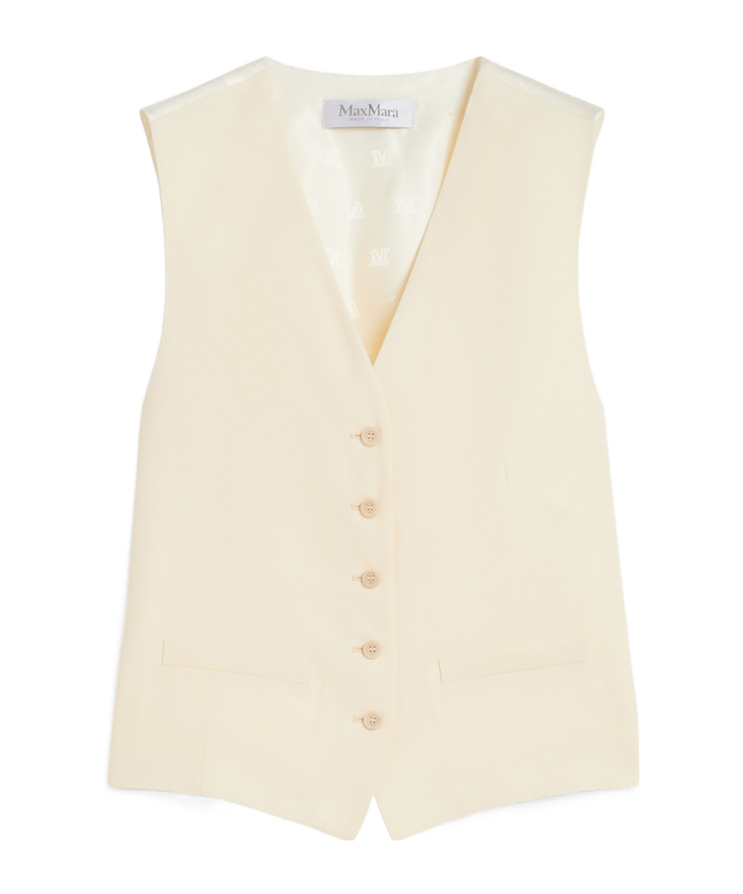 Max Mara Wool Vest In White