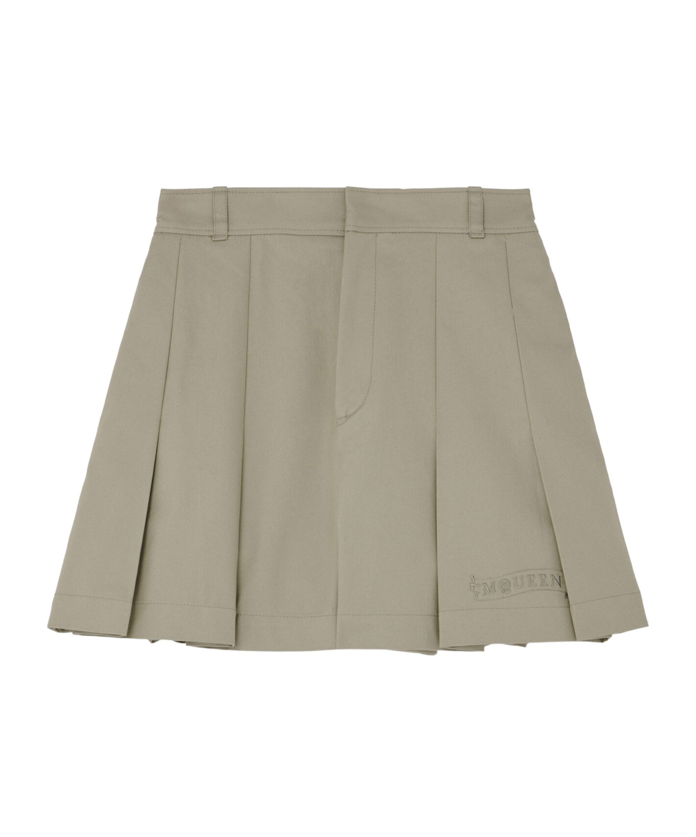 Alexander Mcqueen Pleated Cotton Shorts In Brown