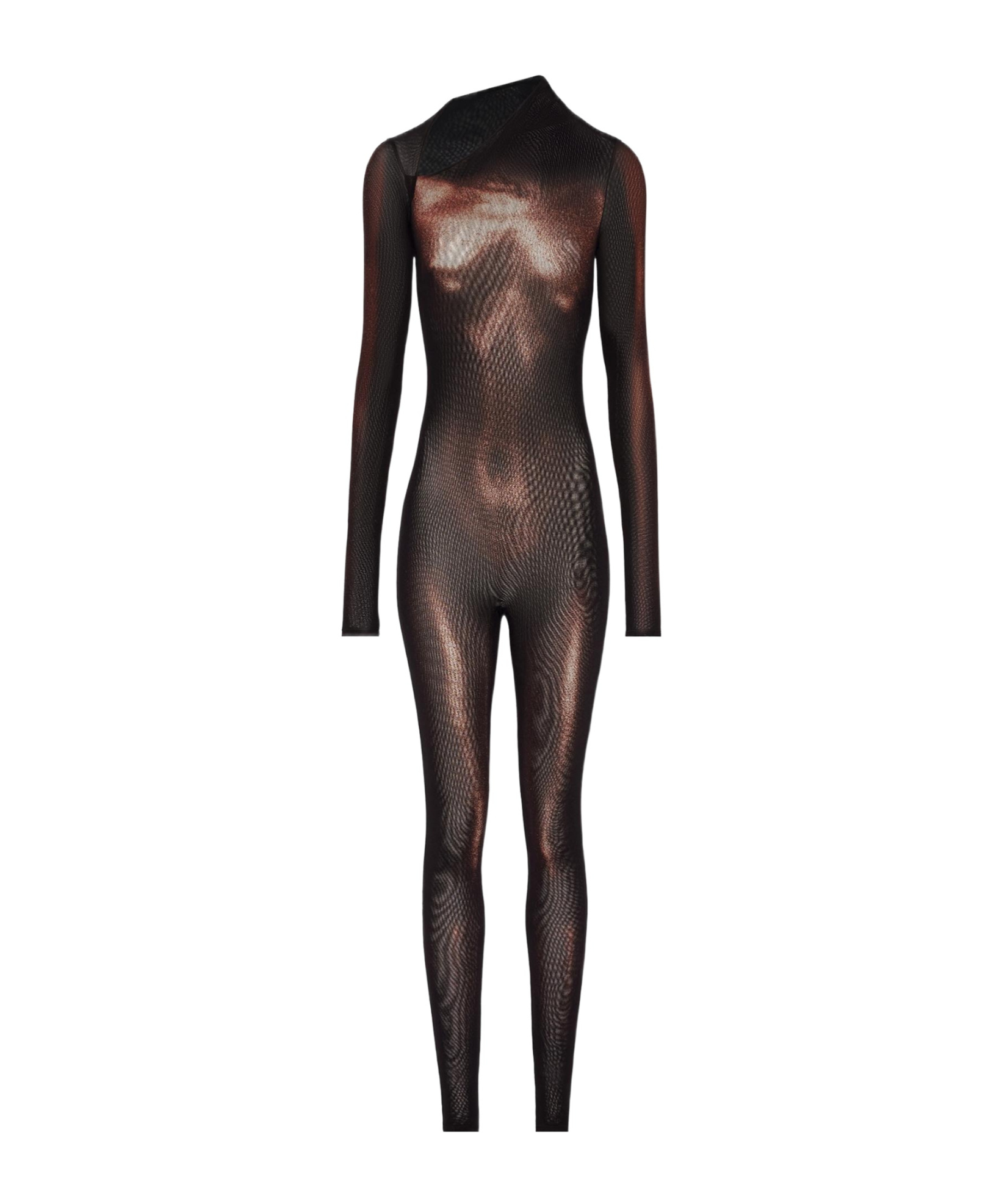 Jean Paul Gaultier Womens Black Brown Printed Long-sleeves Woven Jumpsuit Xs In Multi
