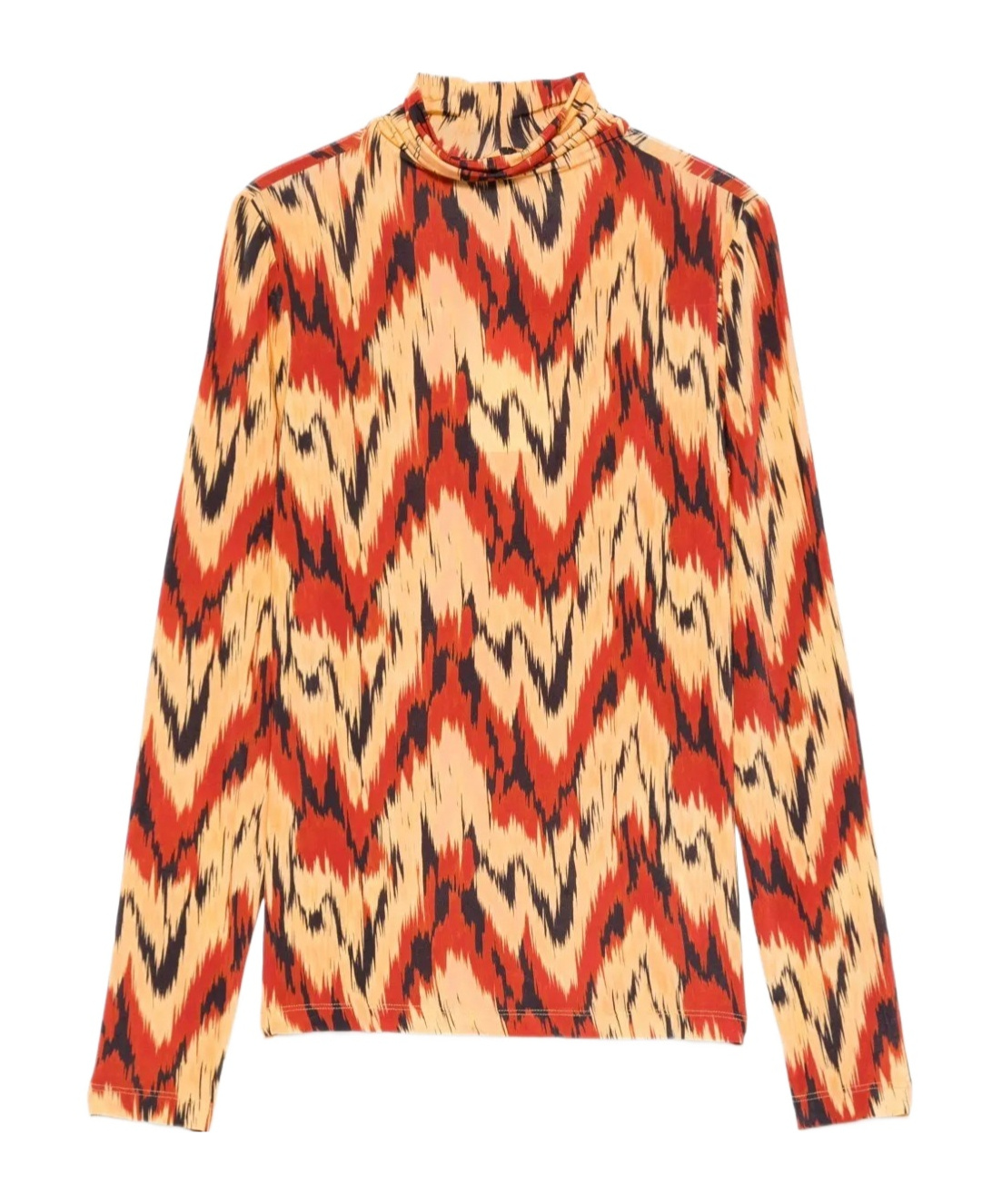 Ulla Johnson Aurelia Geometric Turtleneck Top In Brown