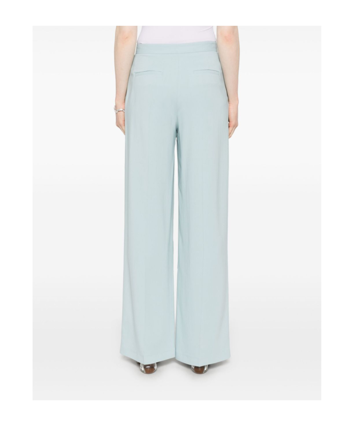 Pinko Light Blue 'pergamino' Trousers In Blue