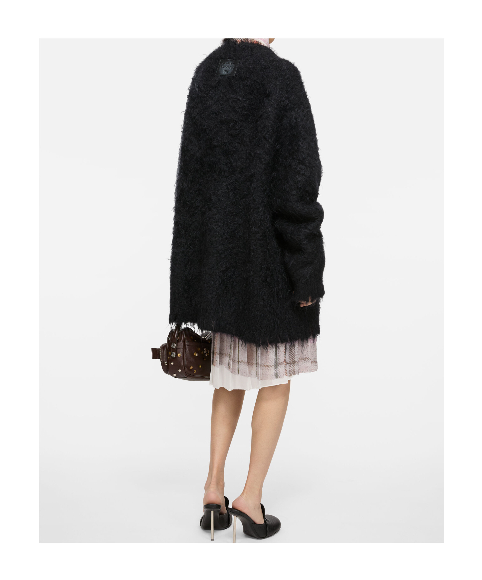Acne Studios Long-sleeved Wool Cardigan In Black