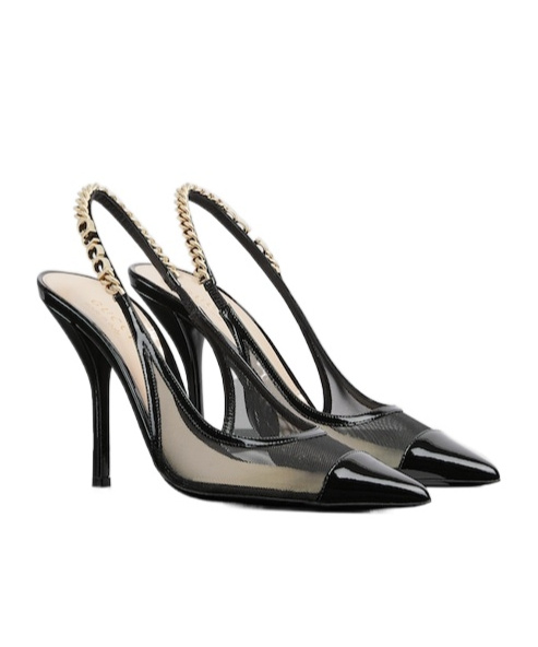 Shop Gucci Signoria Slingback Pump In Black