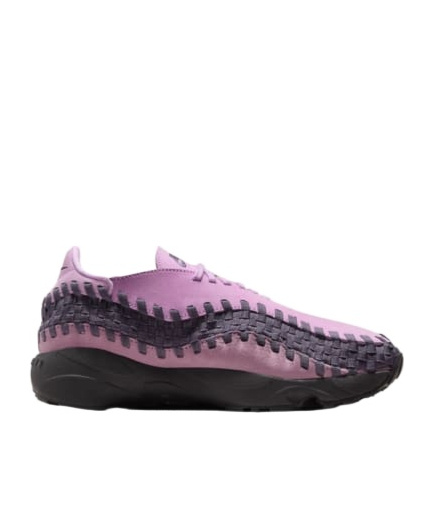 Nike Woven Footscape Sneakers Featuring Asymmetrical Lacing In Black